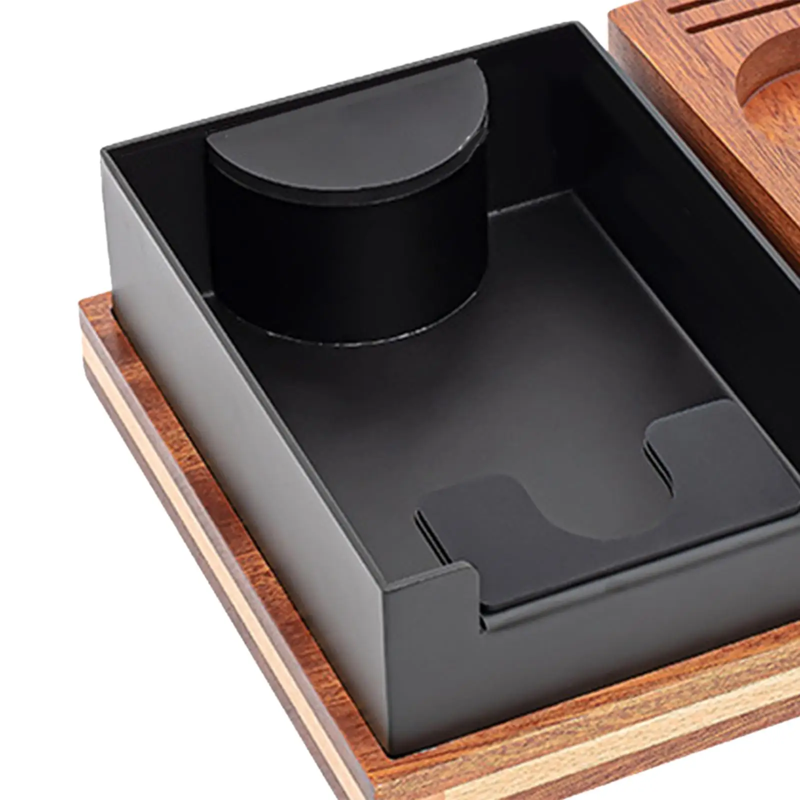 Coffee Grounds Box Wood Detachable Espresso Knock Box for Home Bar Household