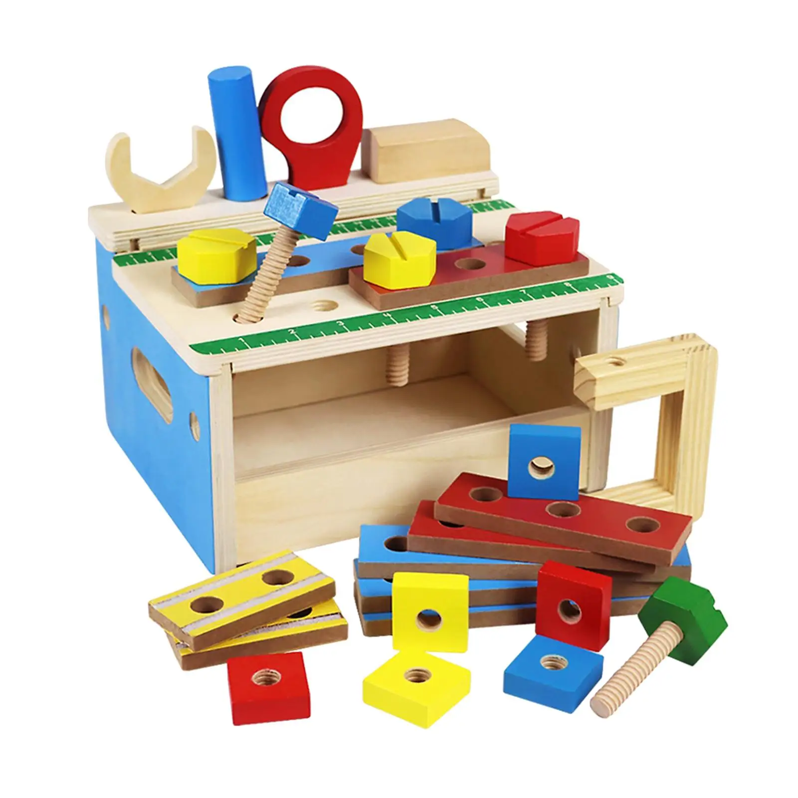 27 Pieces Tool Kit Toy Preschool Learning Activities Toy Wooden Construction Toy for Children Kids