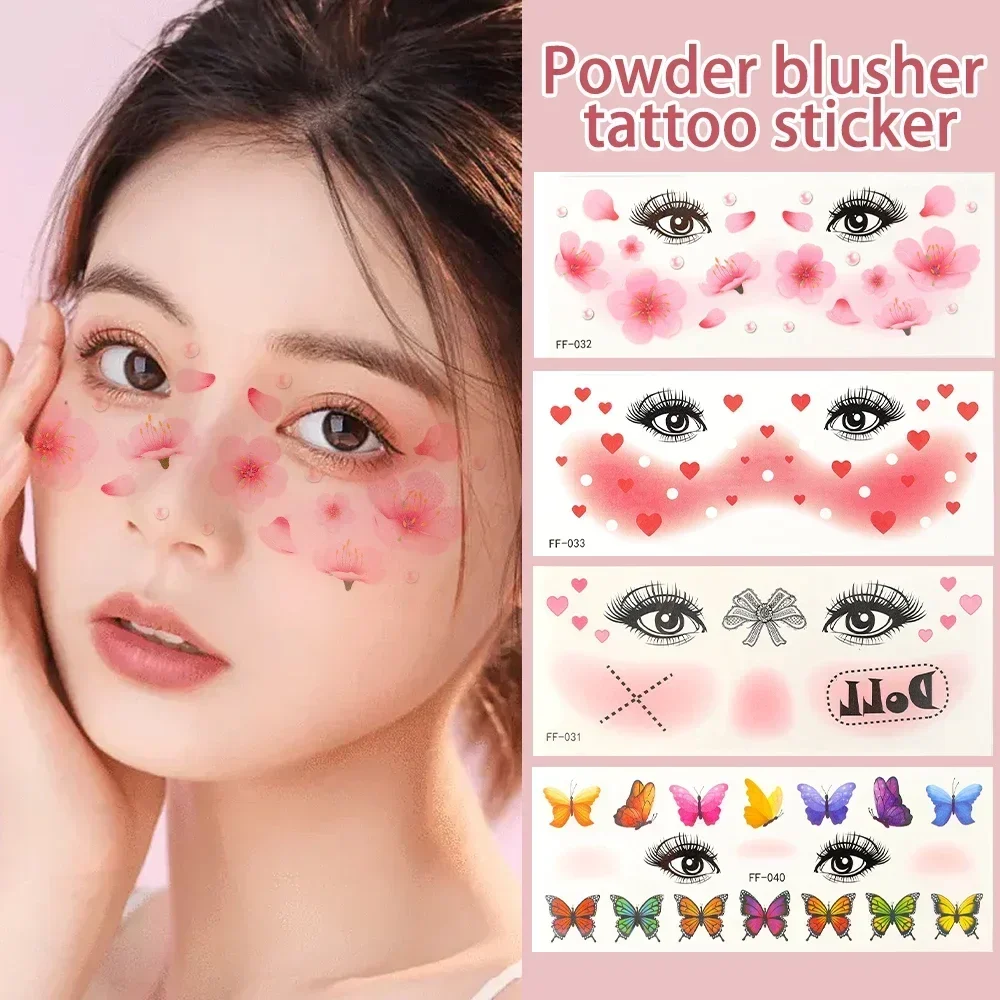 Best of Blush Face Tattoo Stick No Irritation Disposable Cute Blusher Love Sweet Decorative Stickers Environmentally Waterproof Tattoos Reviews & Tips - Image 4