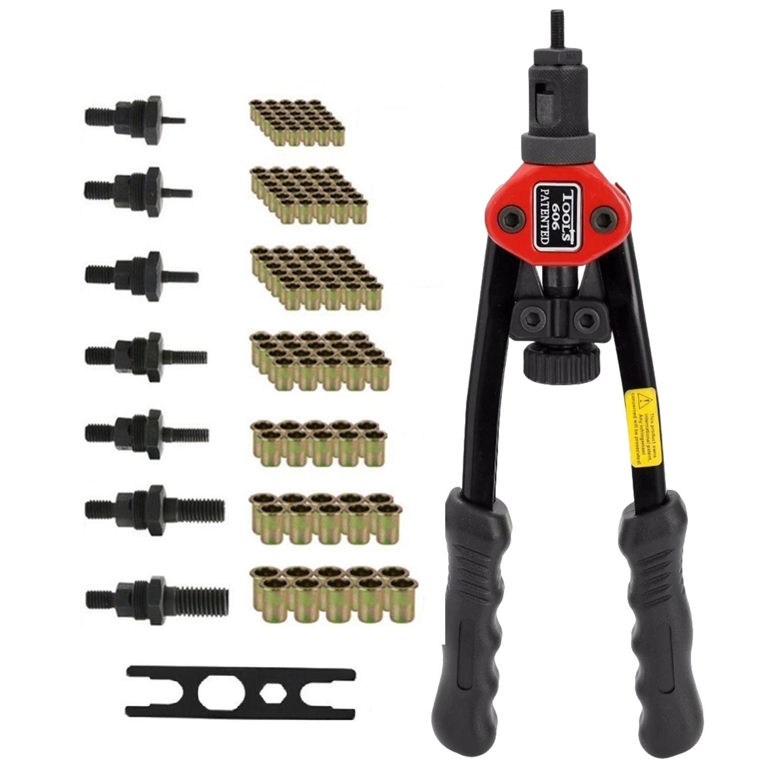 Professional Riveter Tool Rivet Tool M3~M12 Ergonomic Handle Riveting Kit Spare Parts for Repair Automotive Furniture