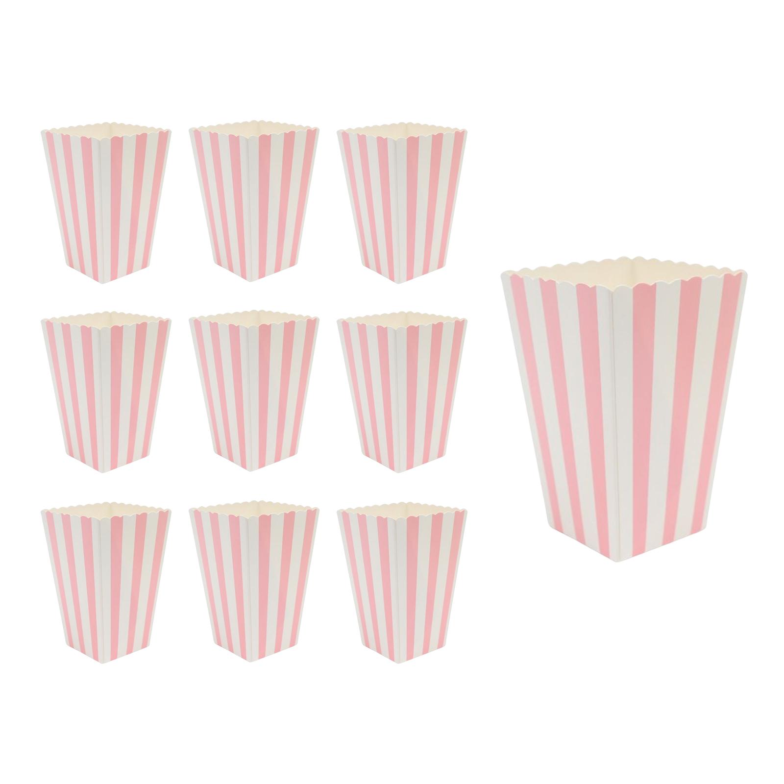 10 Pieces Mini Popcorn Boxes Holder 5x7x11.5cm Candy Cardboard Container for Carnival Baby Showers Movie Theater Decorations