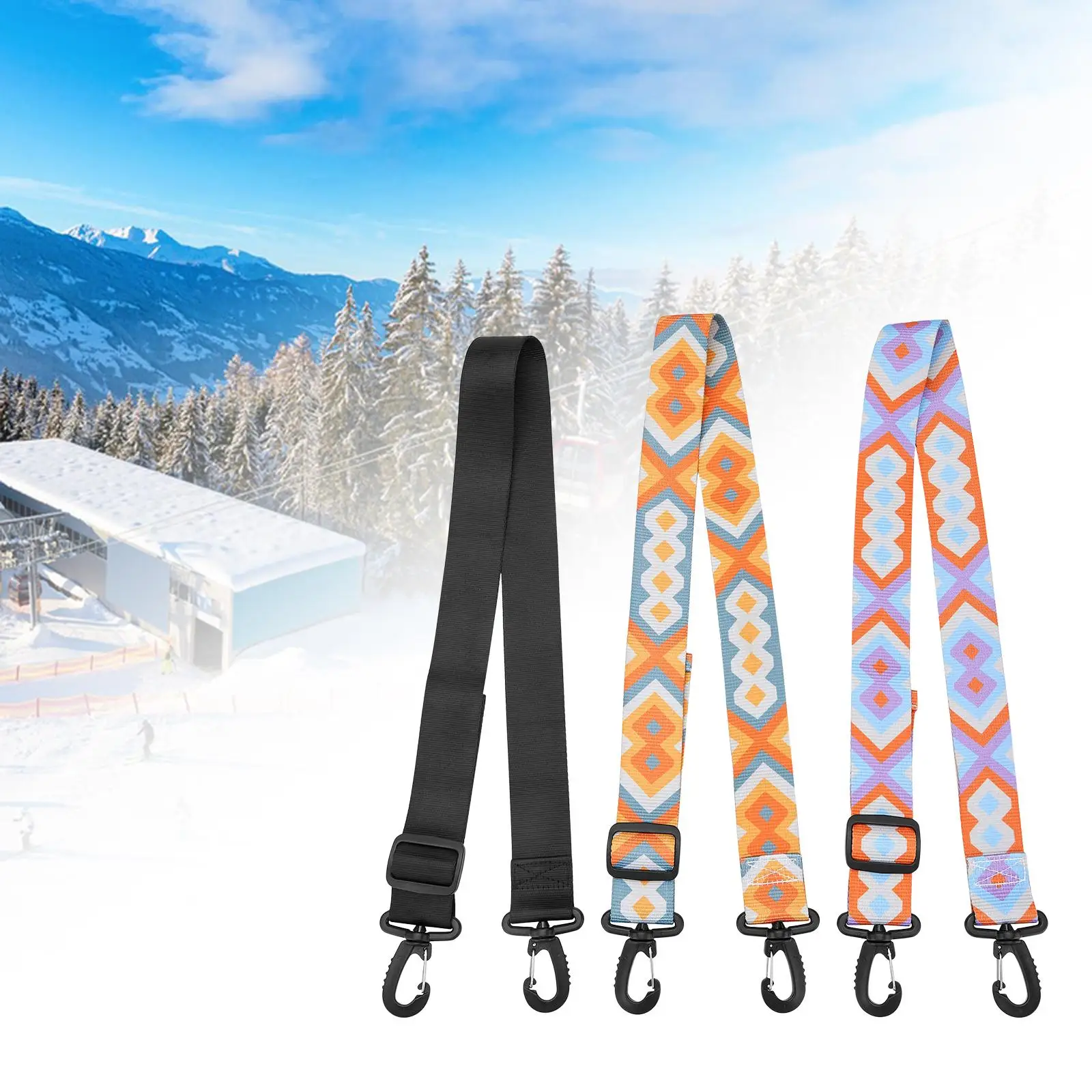 Ski Boot Strap Roller Skating Carrying Tool Snowboard Strap with Hook Ski Boot Carrier Straps for Skiing Bags Accessories