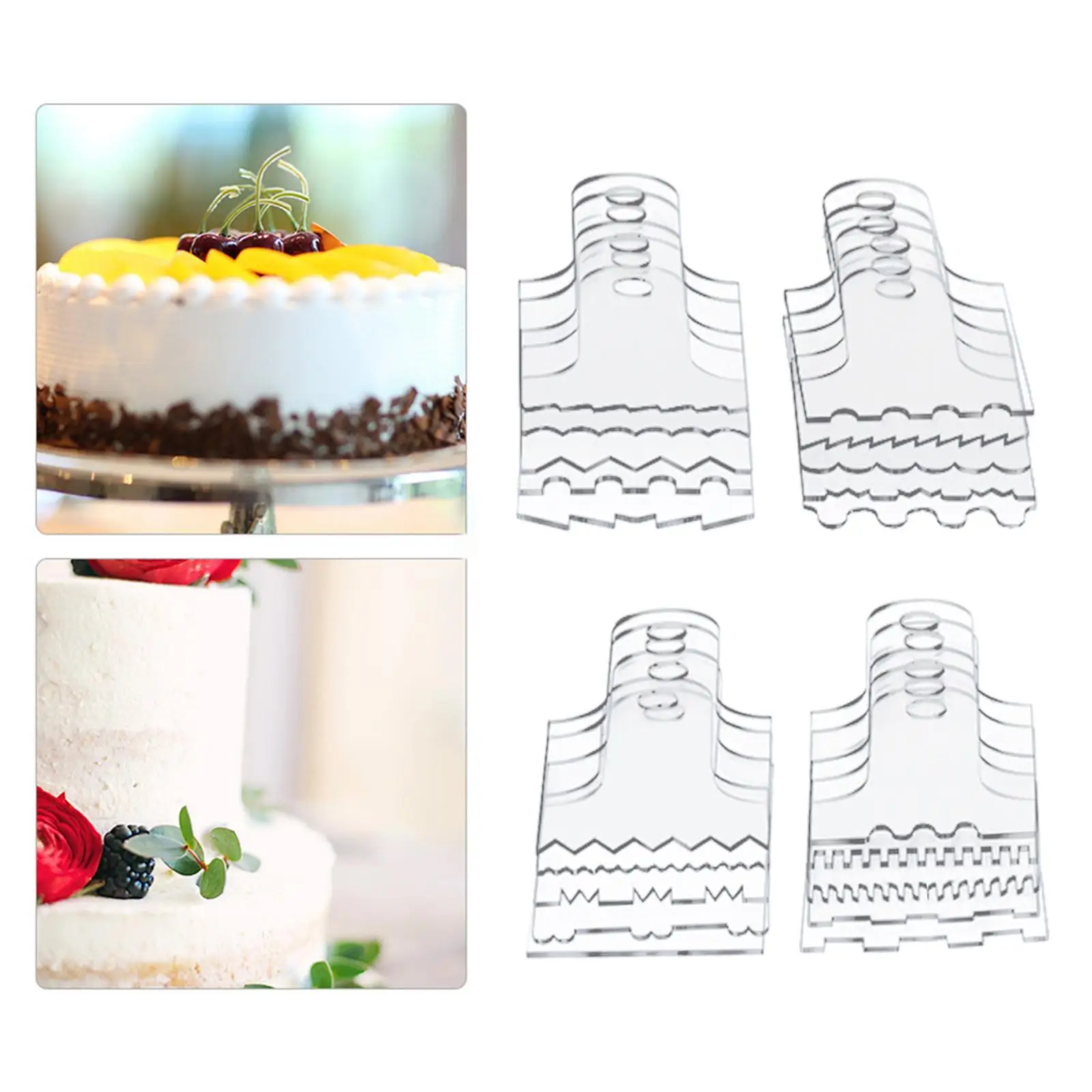20x Cake Scraper Decorating Tool Supplies Icing for Kitchen Wedding