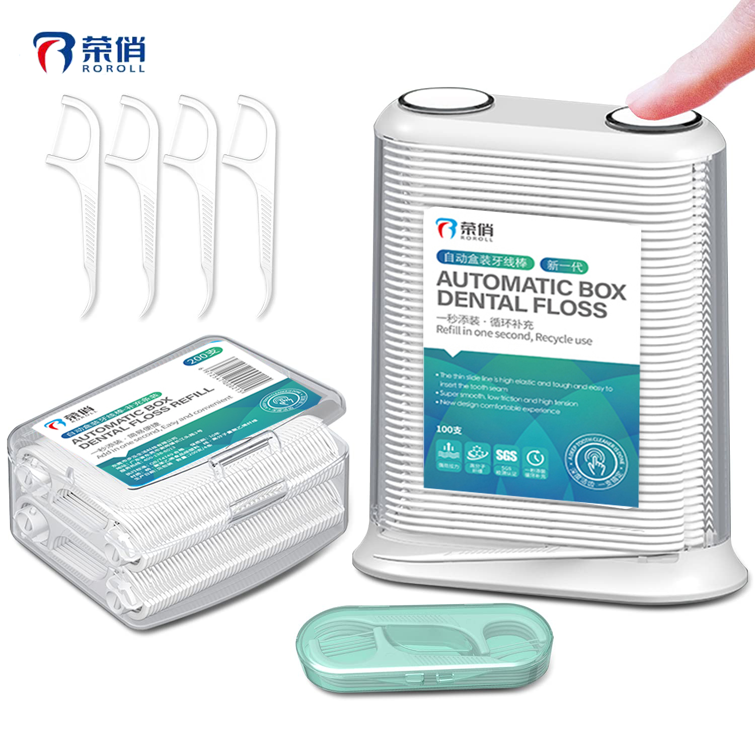 Best of Rong Qiao 100 PCS Automatic Boxed Upgraded Floss Pick Dispenser Portable Portable Dental Floss Stick Cleaning Tooth Reviews & Tips