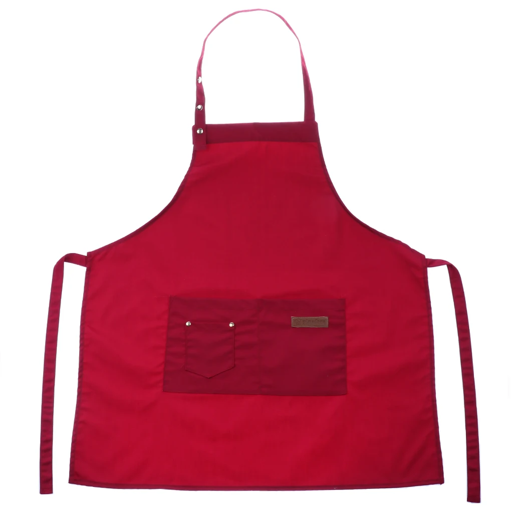 Cotton Bib Apron With Pockets Stylish Cooking  For Women Men