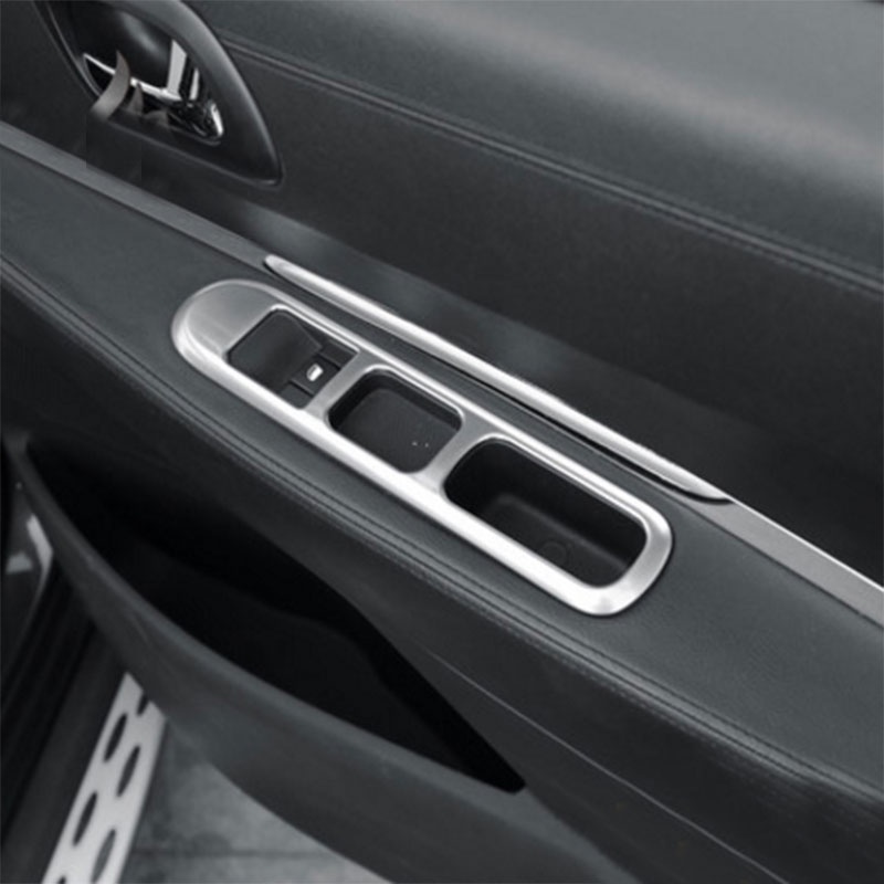 4 Stücke ABS Chrom Auto Fensterheber Panel Abdeckung Trim für Peugeot 3008 2013 2014 2015 2016 Dekoration Aufkleber Innenzubehör – Detail 3