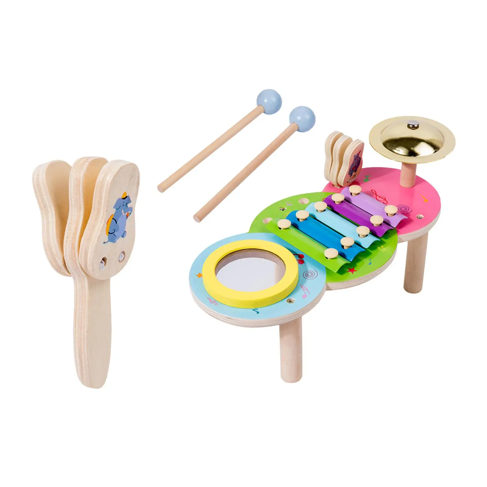 2 Pieces Montessori Music Toy Percussion Set Baby Musical Instrument Educational
