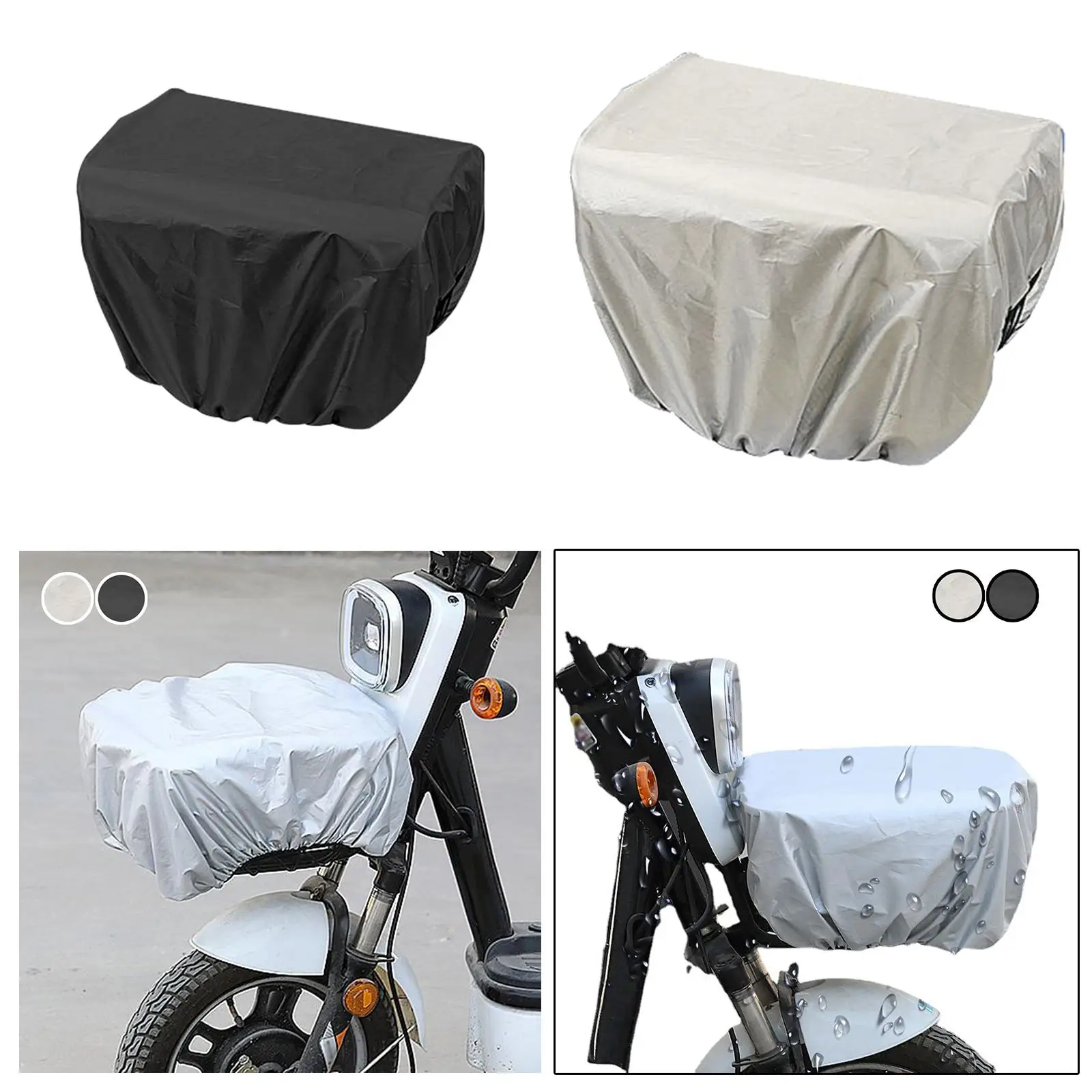 Bike Basket Protective Cover Rainproof Basket Liner Rain Cover, Universal, Black/Random, Durable, Reusable