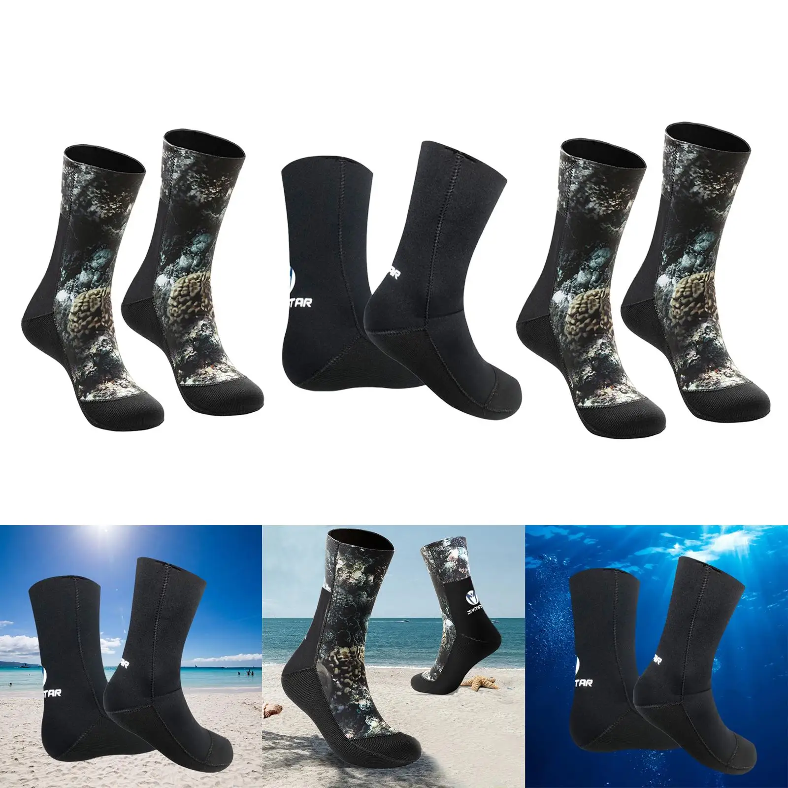 3mm/5mm Neoprene Diving Socks Swimming Socks Diving Surfing Boots for Snorkeling Watersports Diving