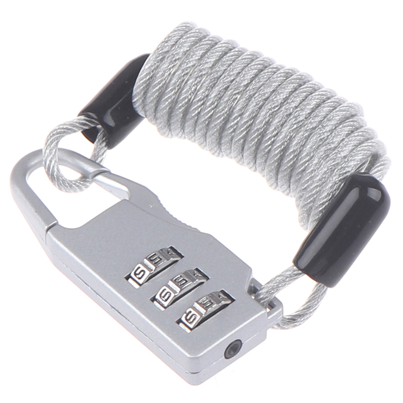 Title 7, 1PC Bicycle Helmet Wire Rope Code Lock Outdoor ...