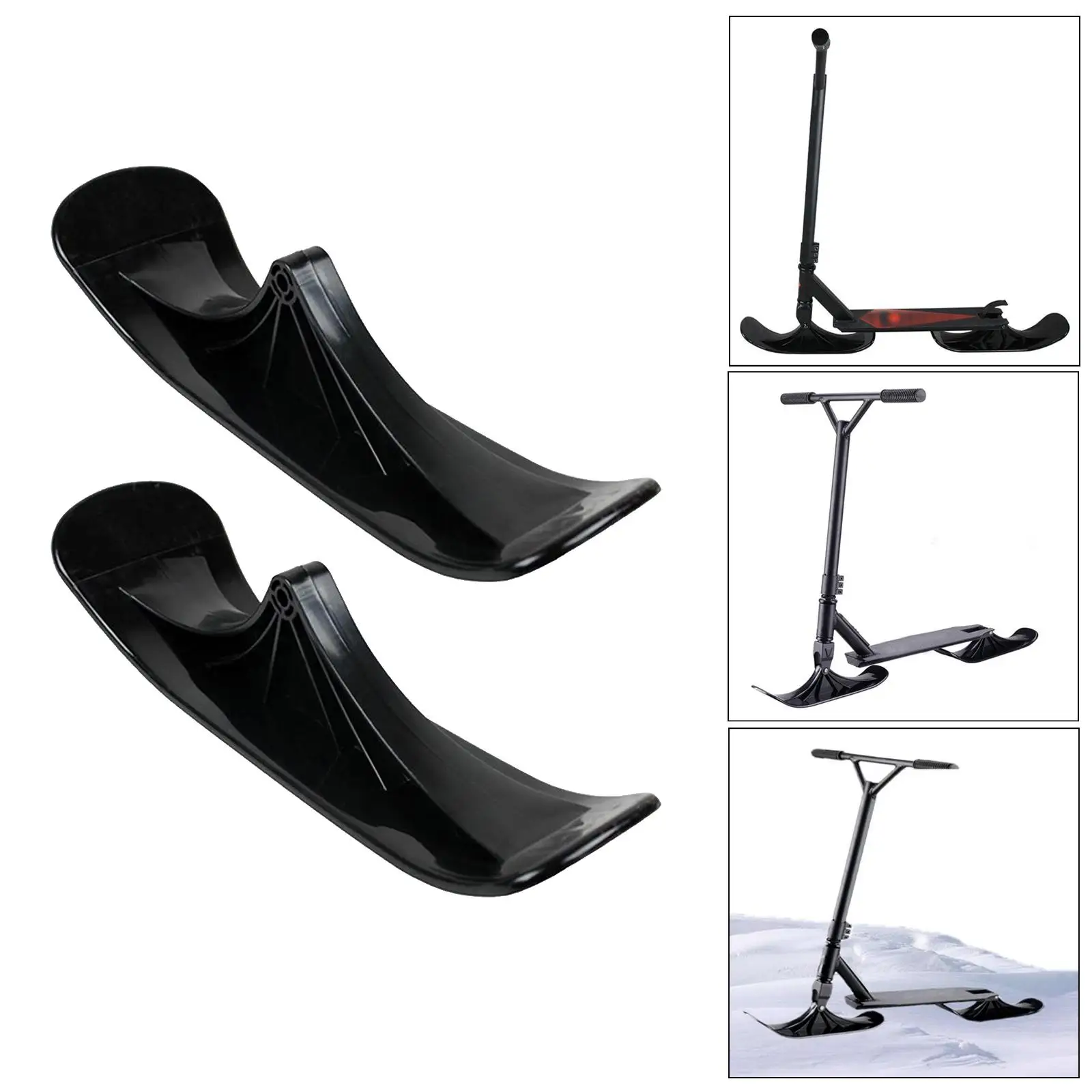 2 Scooter Sled, Ski Scooter Sleds, Snowboard Sled Outdoor Sports Winter