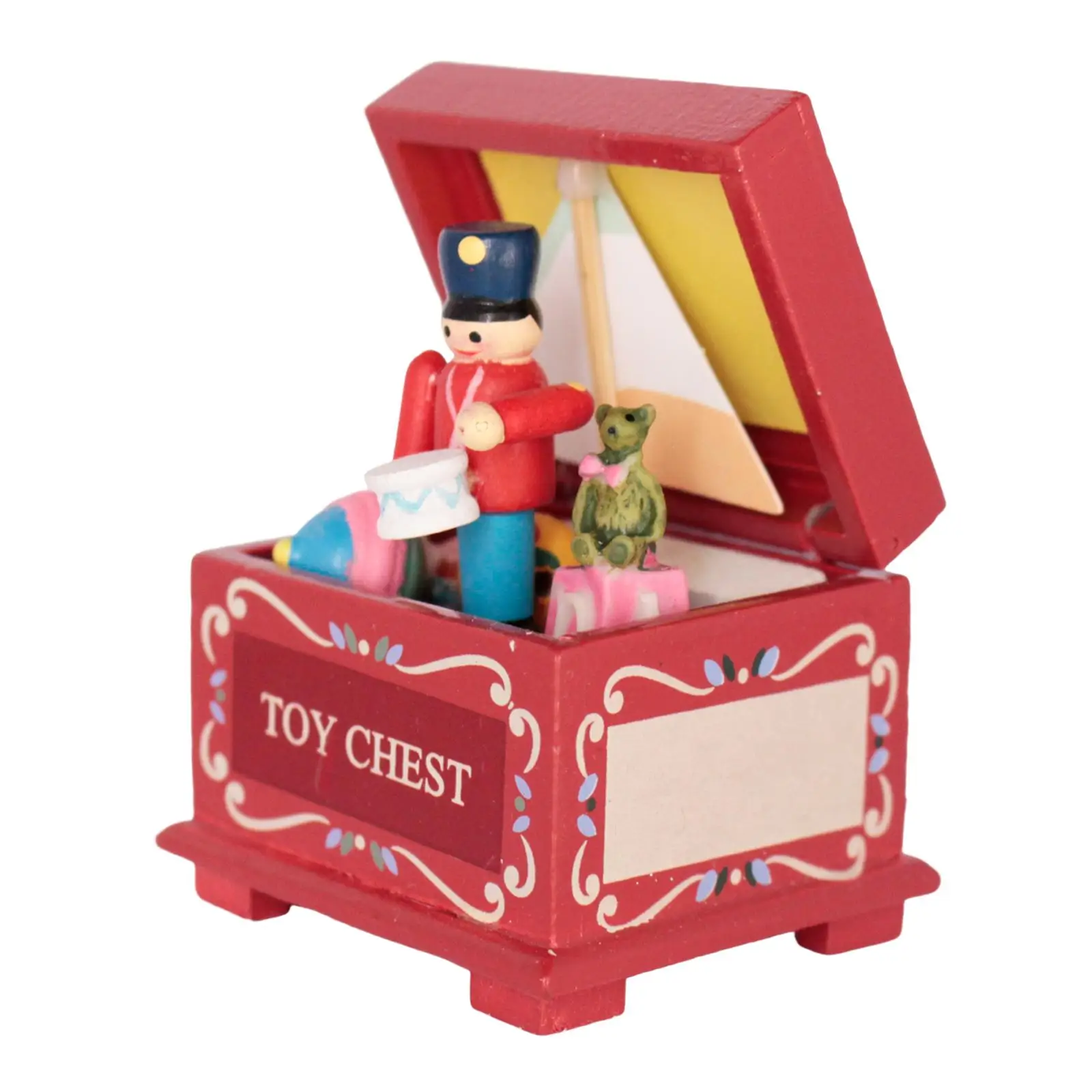 Dollhouse Toys Chest Full of Toys Retro Ornament Decorative Miniature for Dollhouse Collectibles Pretend Toy Accessory Bedroom