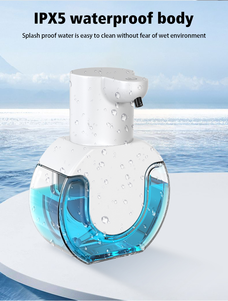 Soap Dispensers Touchless Automatic Foam Bathroom Smart Washing Hand Machine with USB Charging White High Quality ABS Material