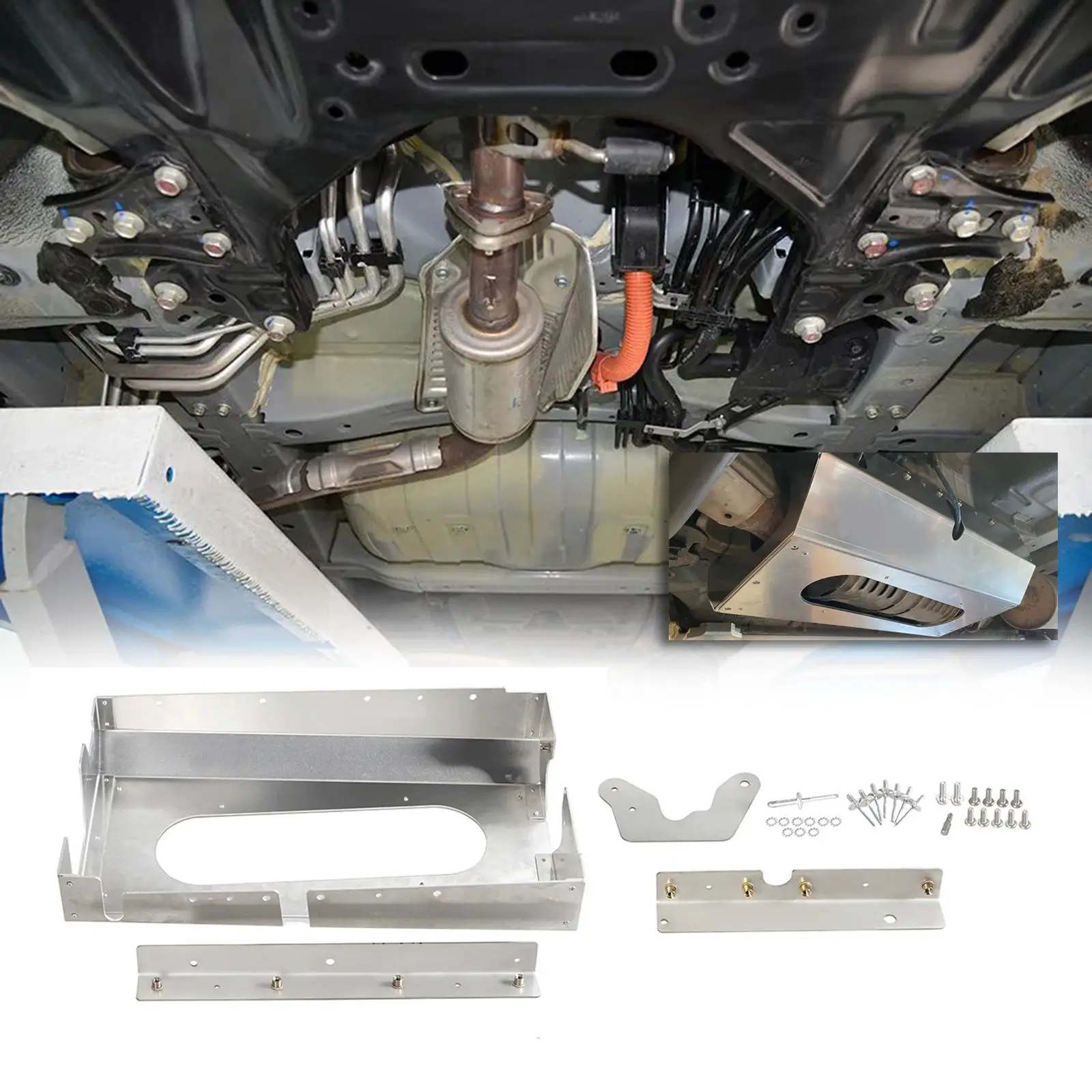 Catalytic Converter Protection Shield Aluminum Alloy Anti Theft for Honda