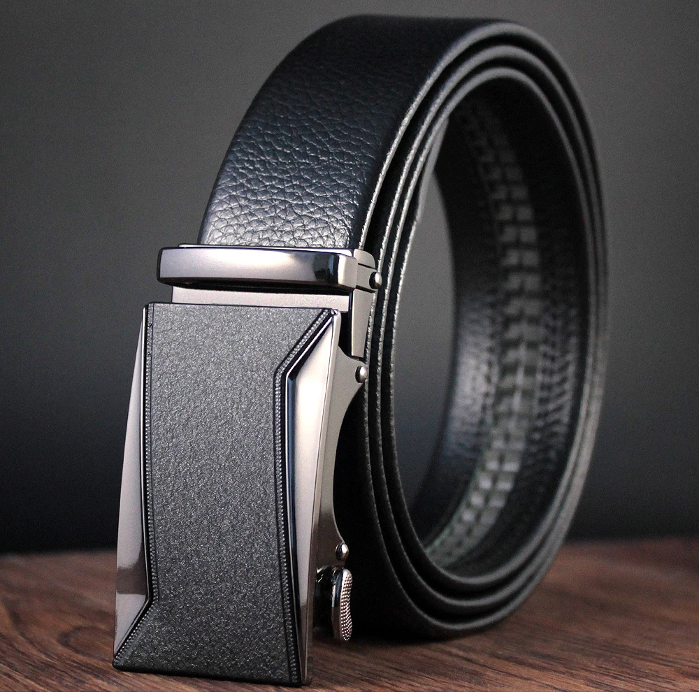 Title 13, Men Belts Automatic Buckle Belt Genune Leather ...