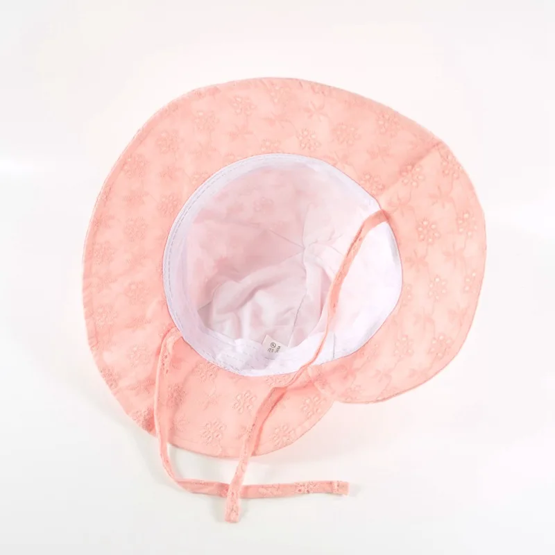 2022 New Spring Summer Outdoor Baby Girls Hat Lace Bowknot fisherman hat Baby Sun Hat Kids Sun Caps Toddler Sunscreen Cap baby accessories box