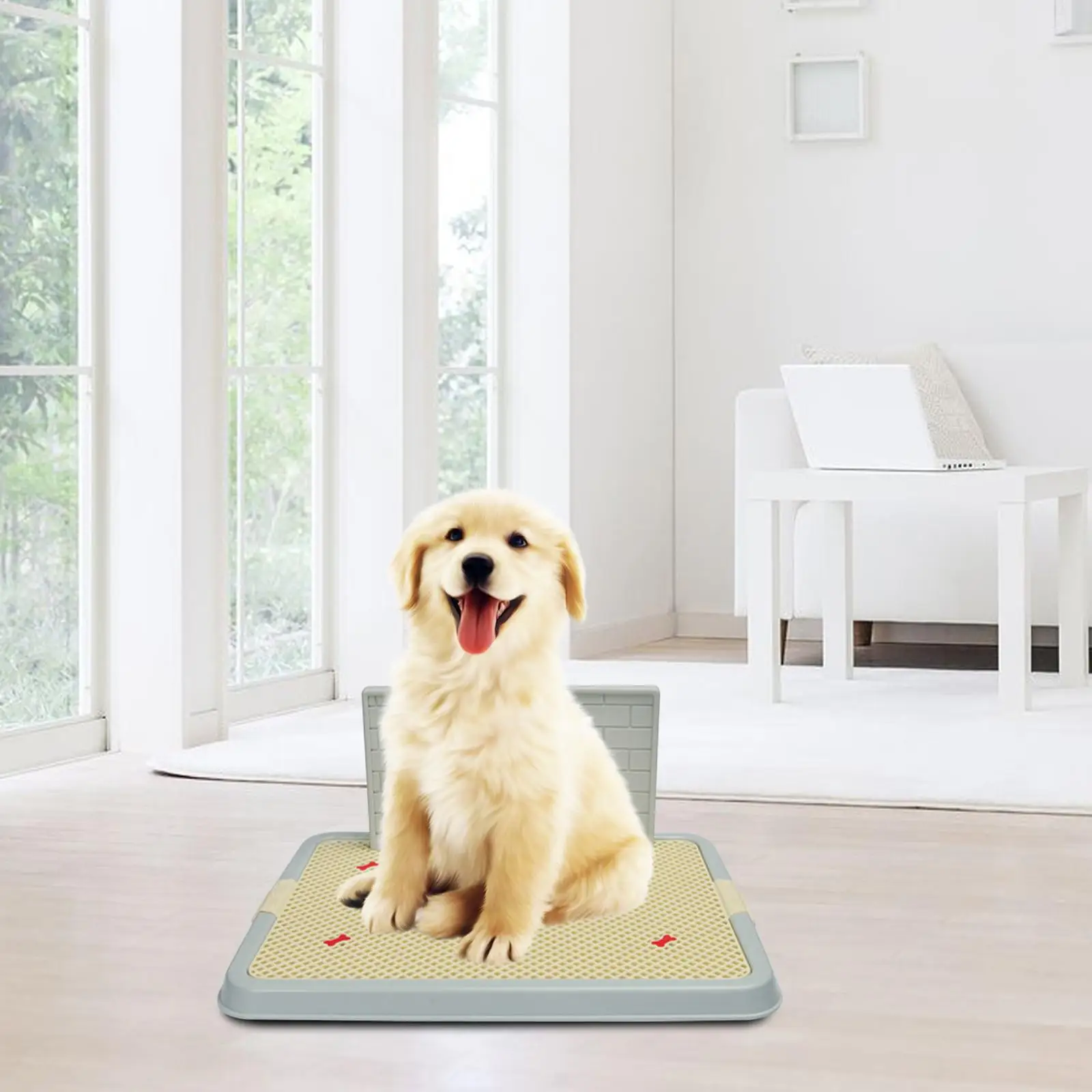 Dog Training Toilet Dog Potty Tray Cleaning Tool Removable Anti Splashing Trainer Corner for Kitten Dogs Cats Puppy Balcony Home