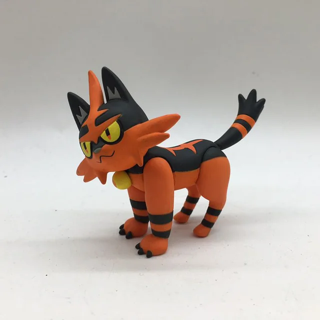 Pokemon figura de ação tipo fogo e tipo de luta pignite modelo ornamento  brinquedos em massa