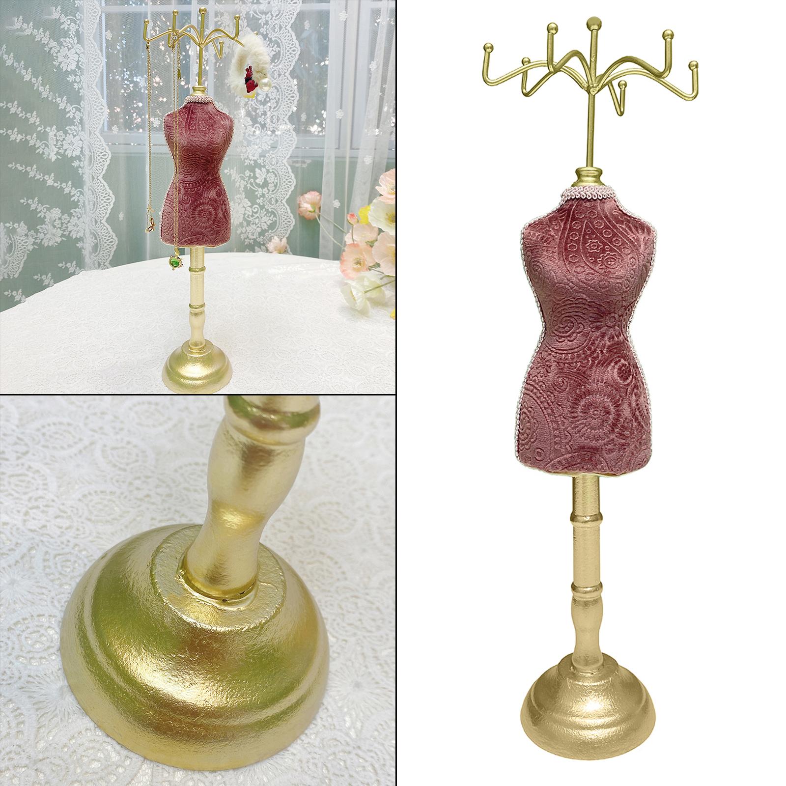 Jewelry Holder Stand 3D Decoration Human Model Presentation Antique Velvet Display for Bracelet Showroom Countertop Home Shelves