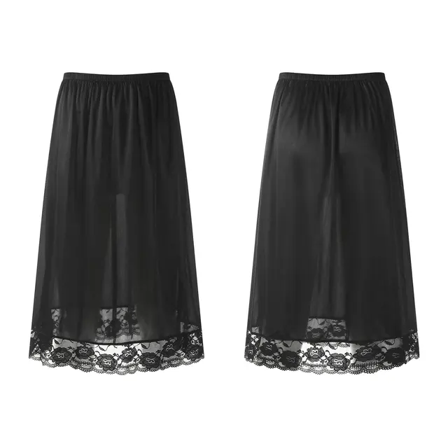 Petticoat inner base skirt with lace skirts dalam perempuan 底裙长短蕾丝