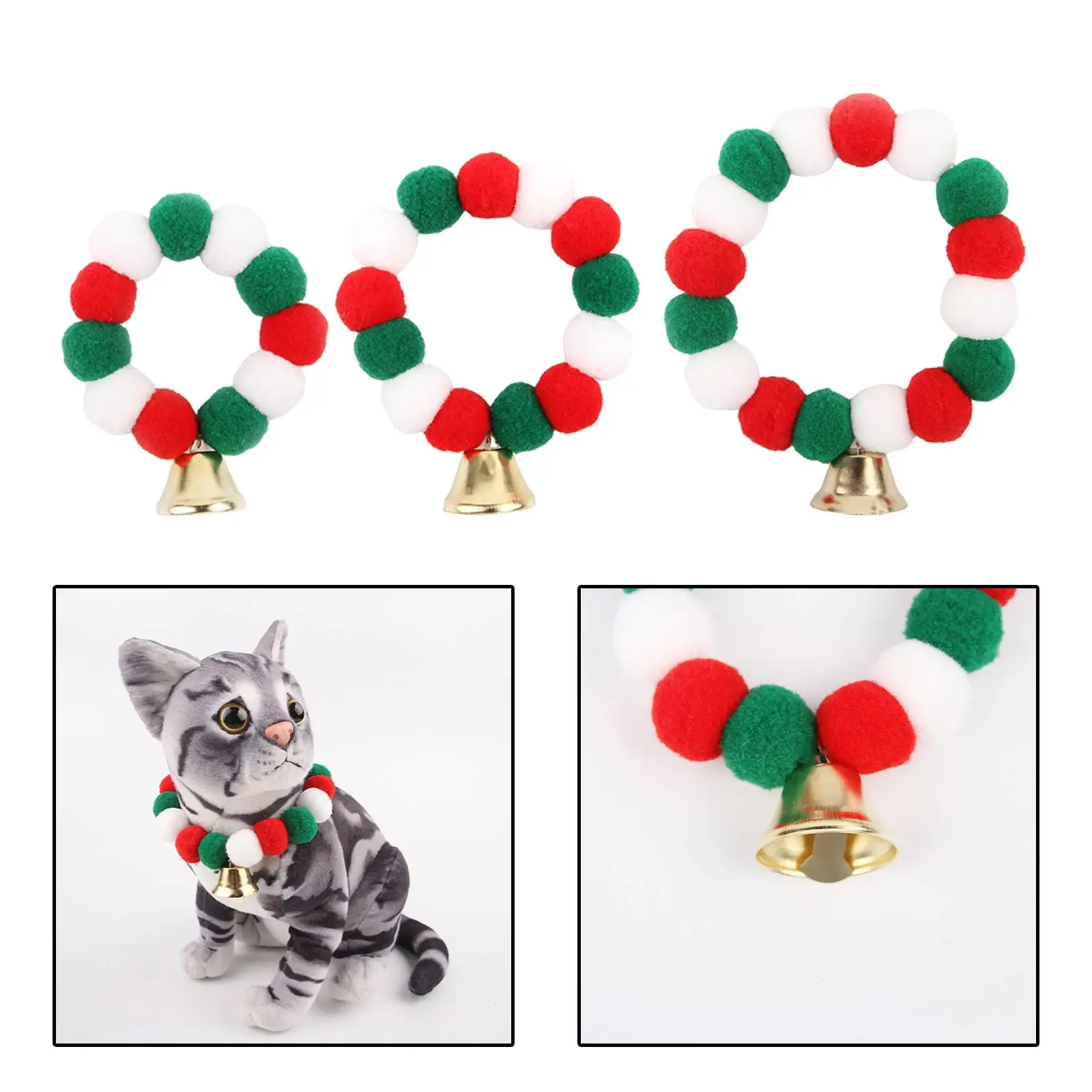 Dog Collar Plush Balls Puppy Necklace Collar for Outdoor Sports Party Favors