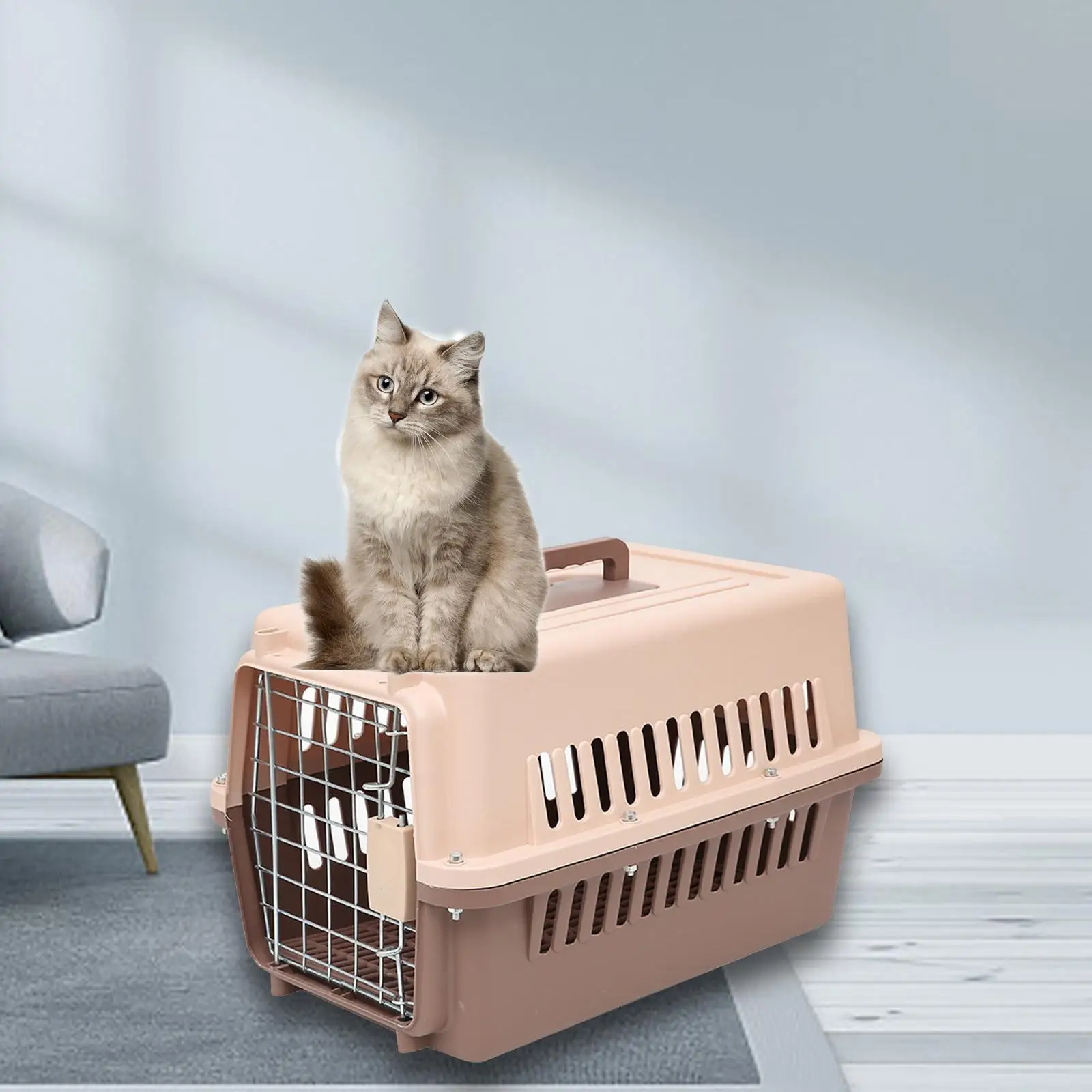 Portable Hard Sided Travel Carriers Case Handbag Crate Nest Cat Dog Cage for Kitten Small Medium Animals Rabbits Sightseeing
