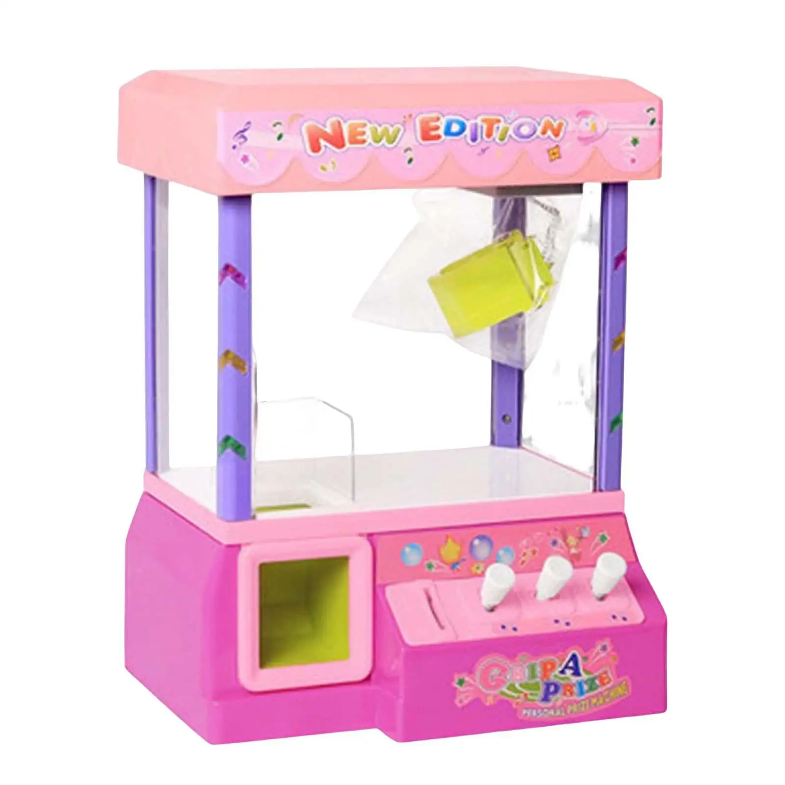 Electronic DIY Children Doll Machine Mini Claw Catch Toy Clip Doll Crane Game Powerful Gripper Portable Entertainment Toy