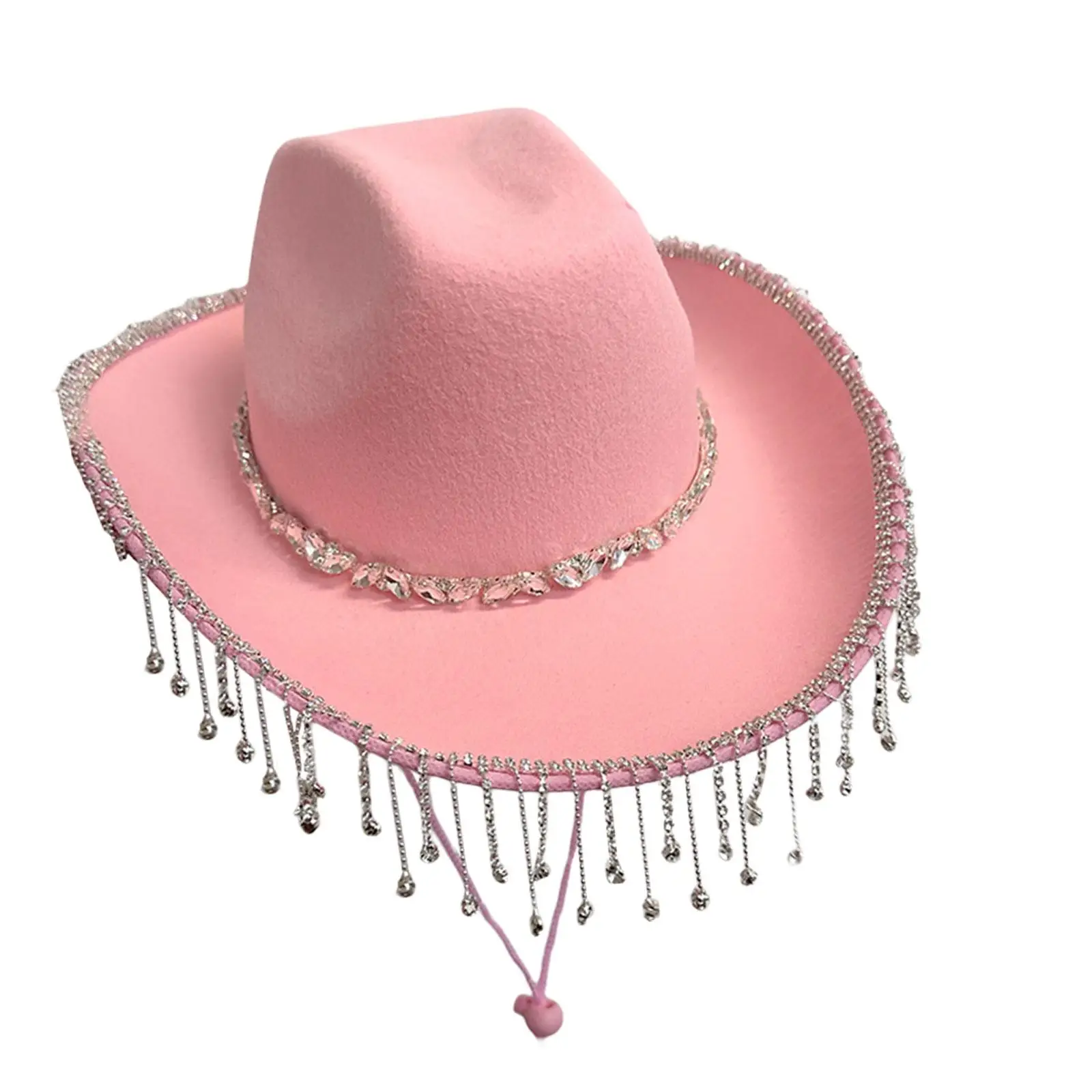 Wide Brim Hat Fancy Dress Bridal Engagement Party Women Western Cowboy Hat