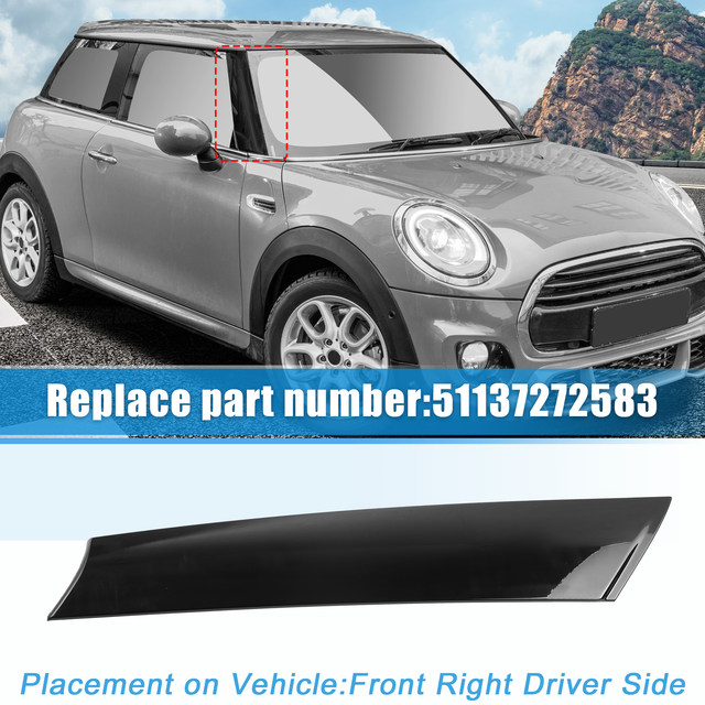 Uxcell 1 Pcs Right A Pillar Post Trim Cover 51137272584 Plastic Black Car Exterior Stickers For Mini Cooper 2007 2015 AliExpress