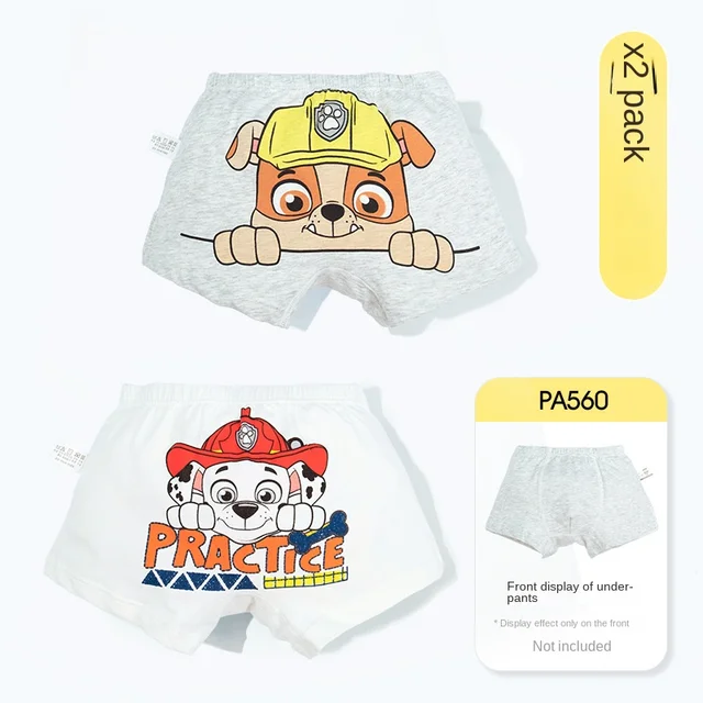 2PCS Random Color Genuine Paw Patrol boys girls undepants Chase Skye  underwear 3-7-9-12-year-old kids children toy Birthday gift