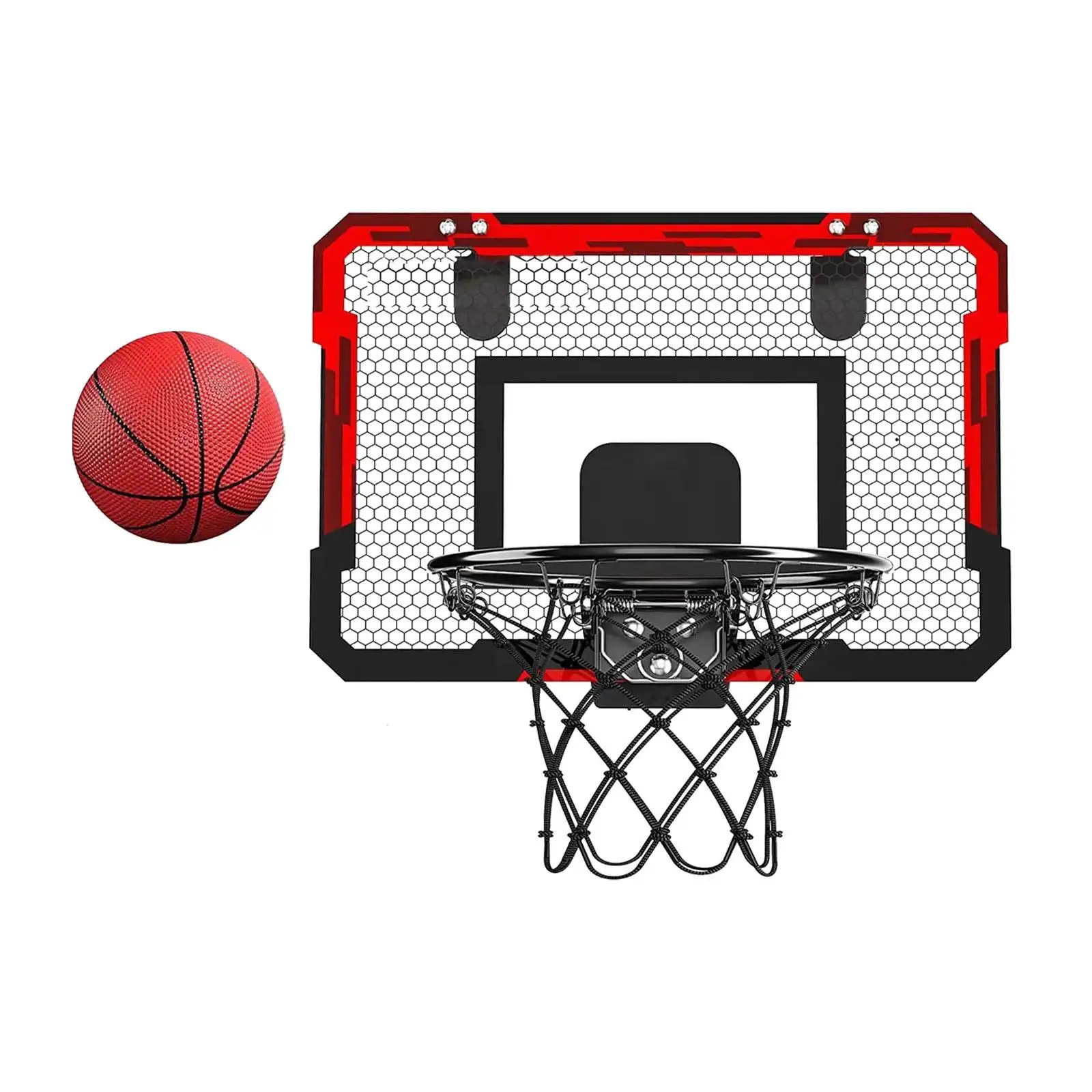 Basketball Hoop with Balls with Pump Accessories Sports Game over The Door Mini Hoop for Outdoor Indoor Kids Adults Boys