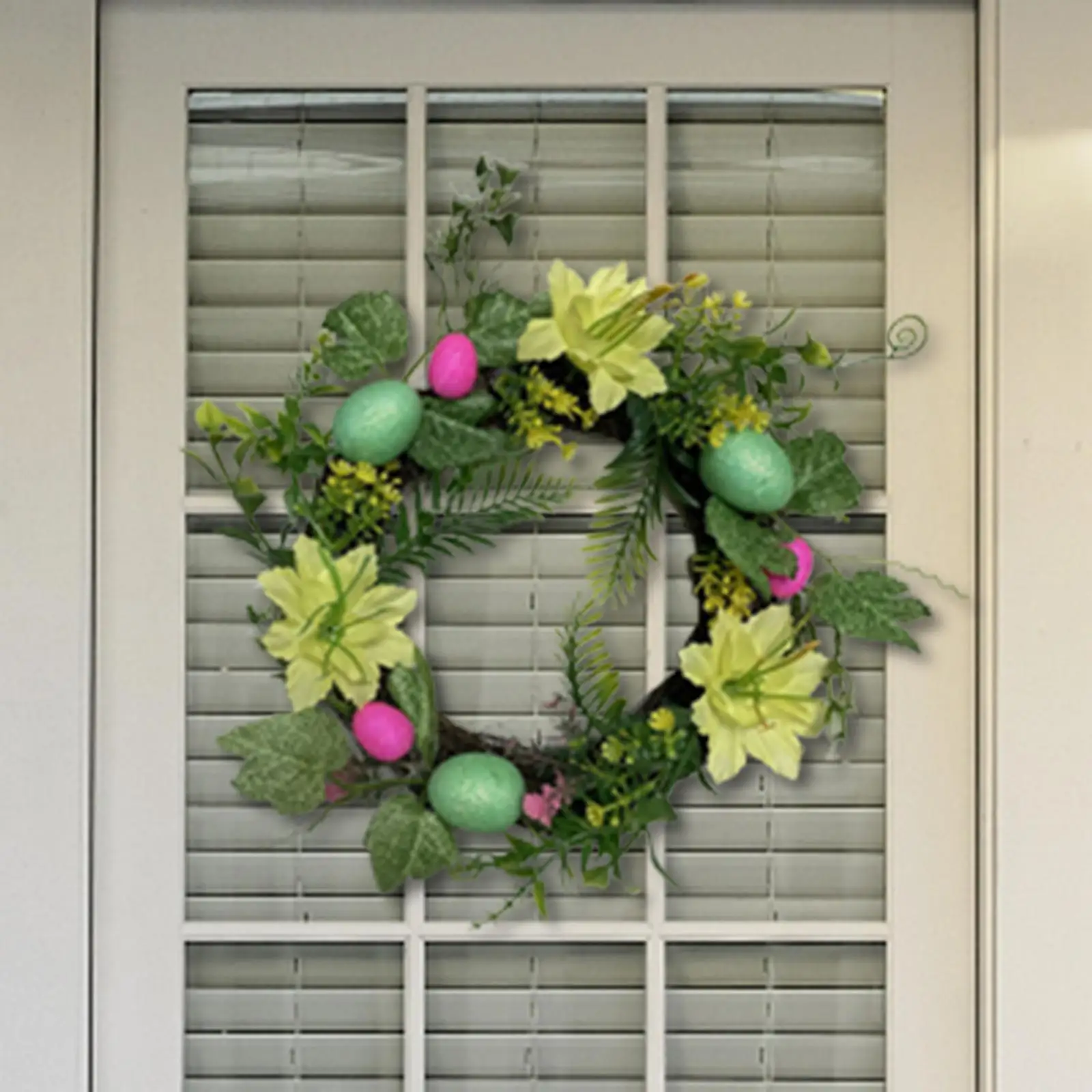 Easter Wreath Holiday Wreath Door Flower Wreath for Home Easter Decoration