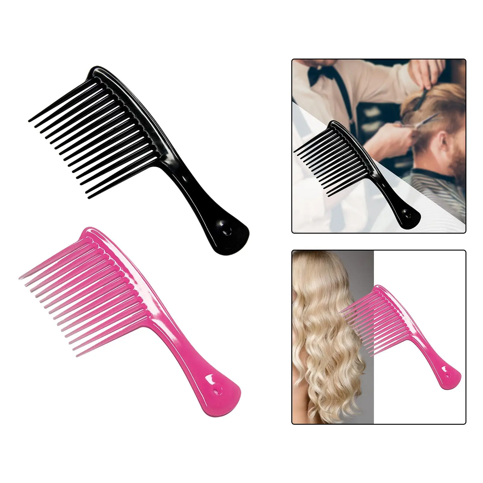 Comb Durable Styling Comb Large Handle Portable Lightweight Hair Styling Tool for Thick Long Hair Curly Hair Home Salon