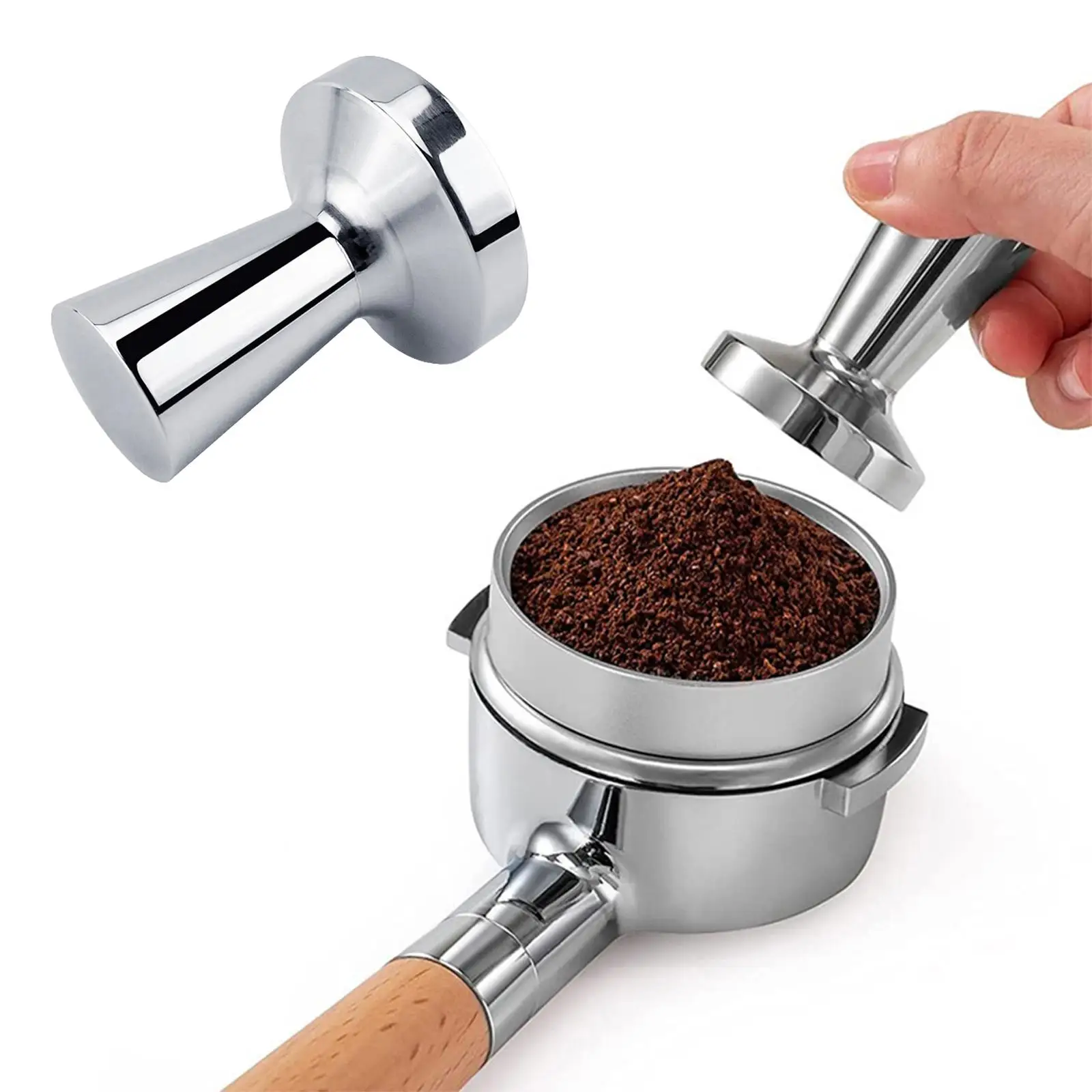 Coffee Tamper 40mm Handheld Flat Base Hand Tamper Professional Grind Tamper for Restaurants Household Cafe Supplies Home Kitchen