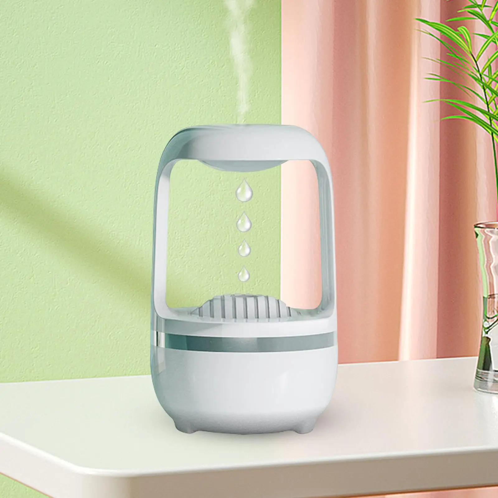 Desktop Humidifiers 500ml Water Tank USB Rechargeable Portable Air Humidifier Diffuser for Living Room Travel Dorm Home