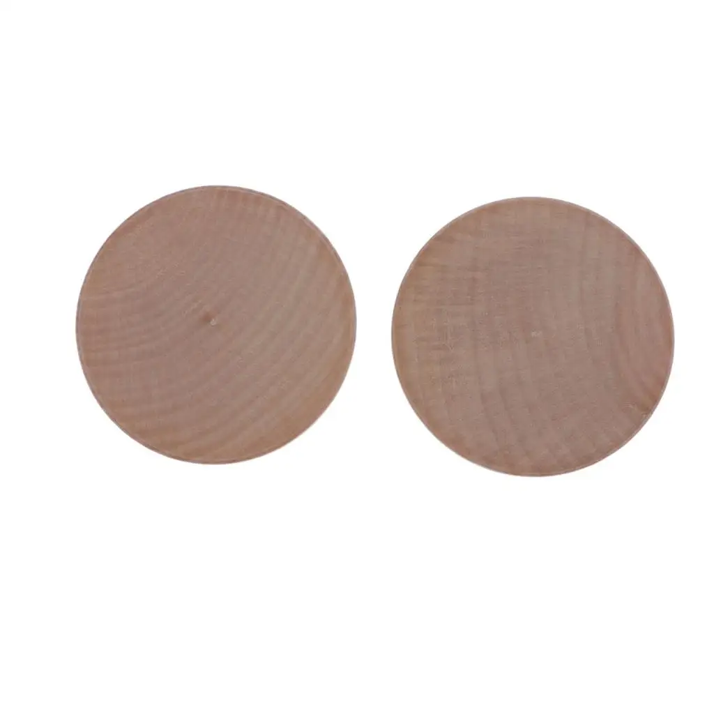 Pack of 2 7.5cm Wood Unfinished Dome Half Ball Set Projects Toy