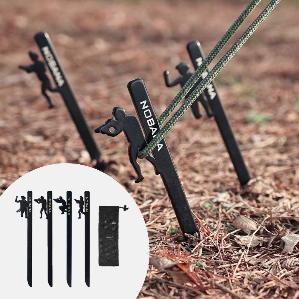 4x High Strength Tent Nails Stakes Sand Peg Canopy Rope Snow Awning for Camping Trip Tent Accessaries Outdoor Gardening