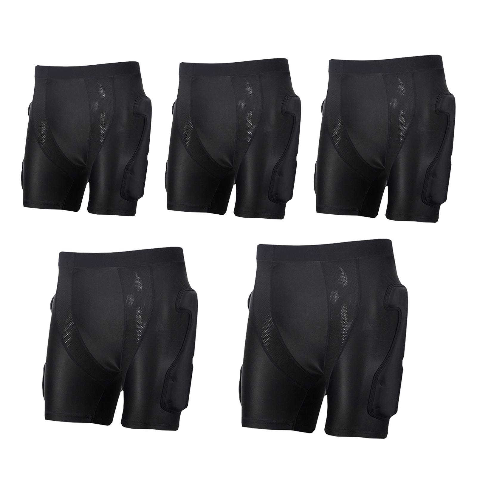 Protective Padded Shorts Pants Sports Ski Hip Pad Impact Resistance Pad Impact Pad for Riding Skate Ski Black Adults Teens