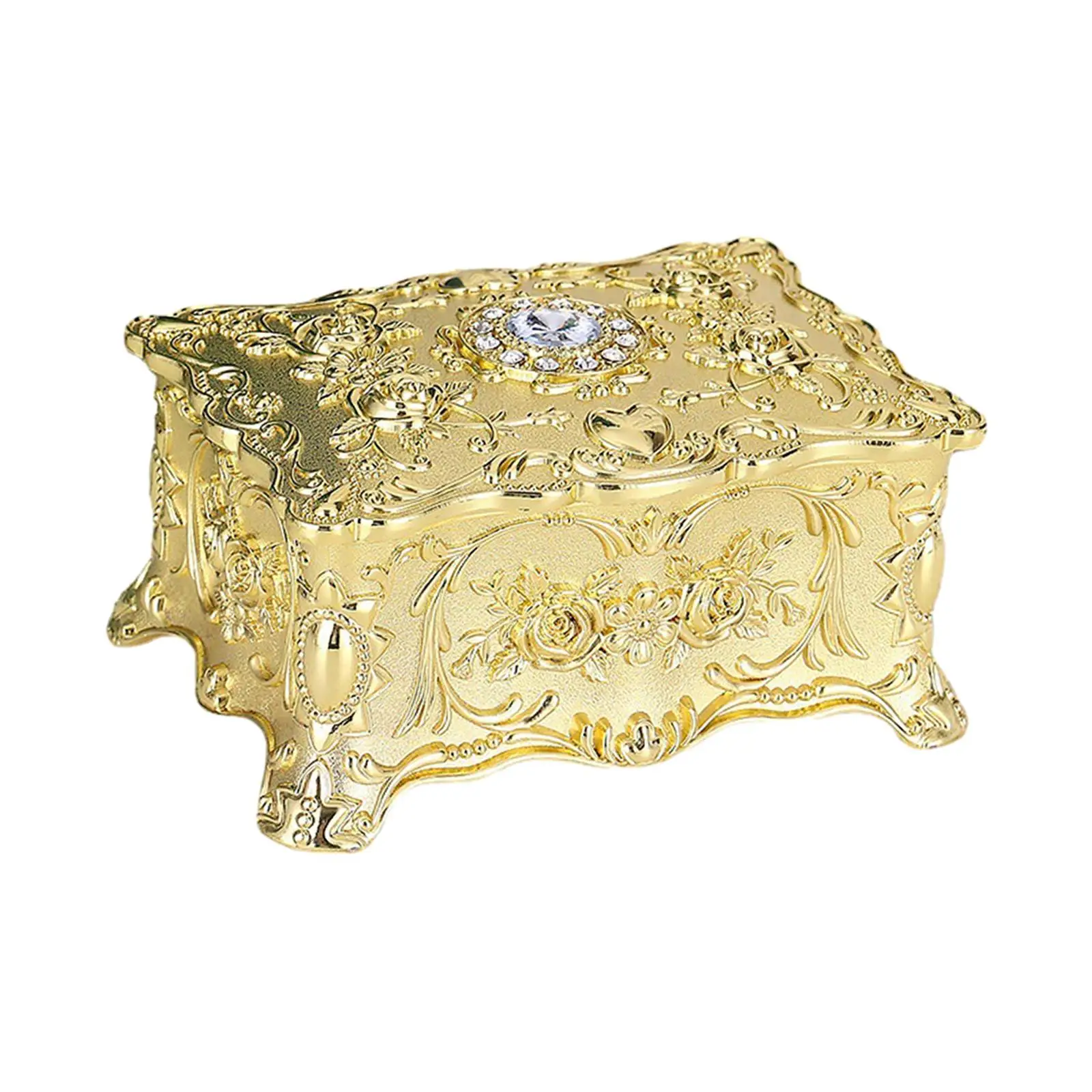 Jewelry Box Treasure Keepsake Box Display Case Rings Holder Container for Living Room Party Anniversary Desktop Decor