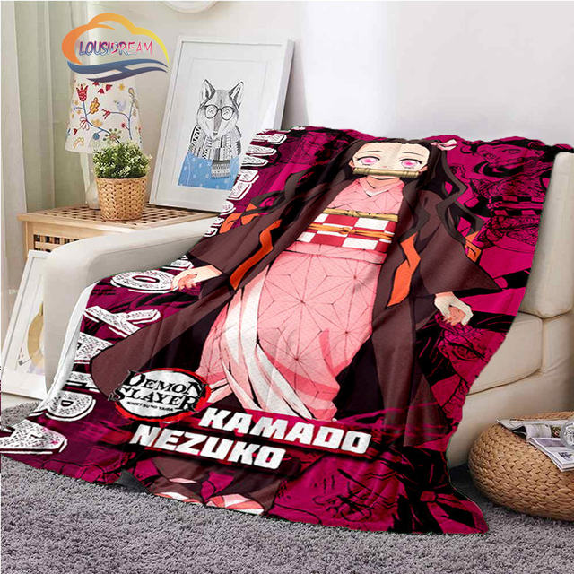  Demon Anime Slayer Throw Blanket Air Conditioning Flannel  Blanket Super Soft Cozy Warm Plush Bedding for Sofa Living Room Bedroom  60x50 : Home & Kitchen