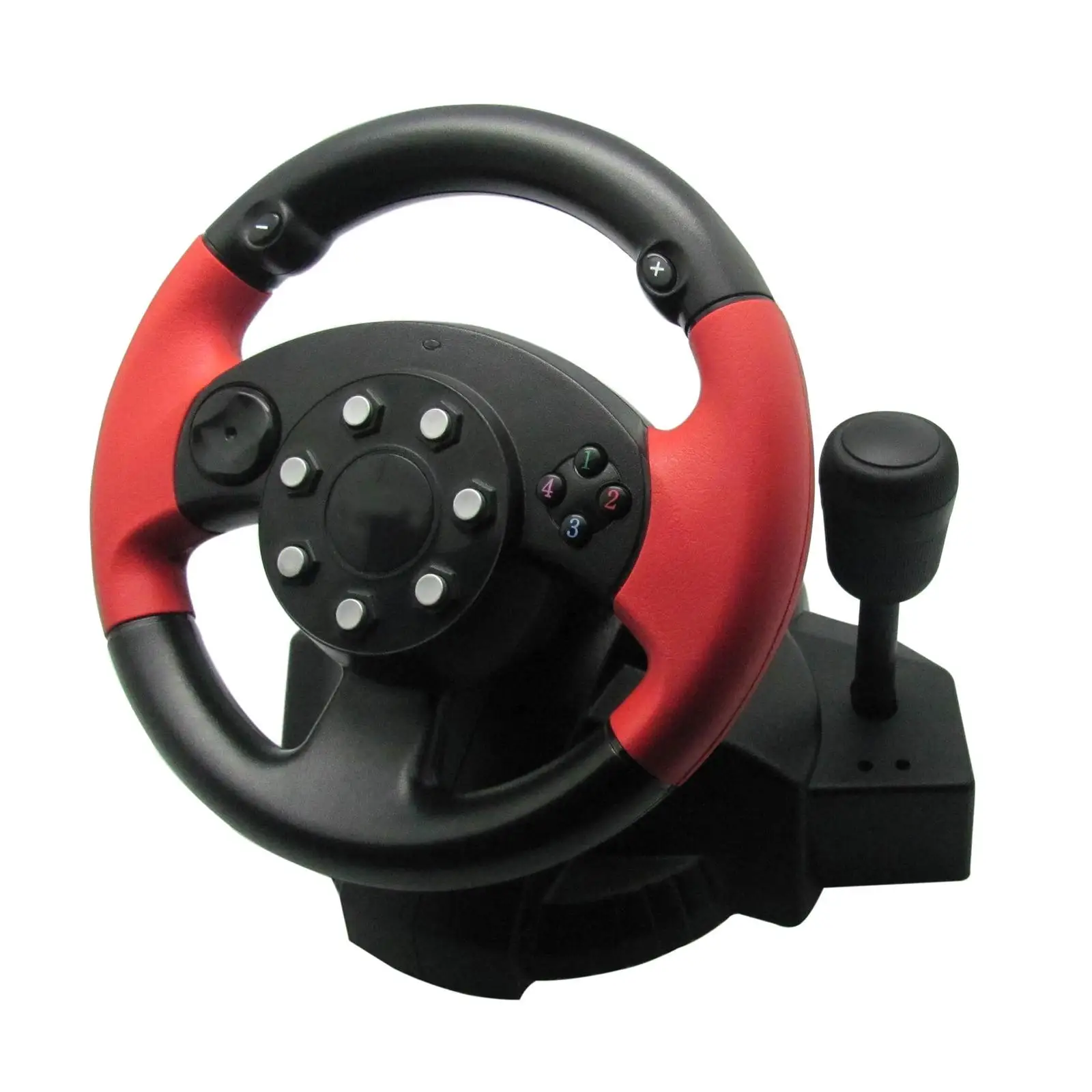 Race Steering Wheel with Floor Pedals Automatic Centering Function with Vibration Racing Steering Wheel Racing Driving Wheel