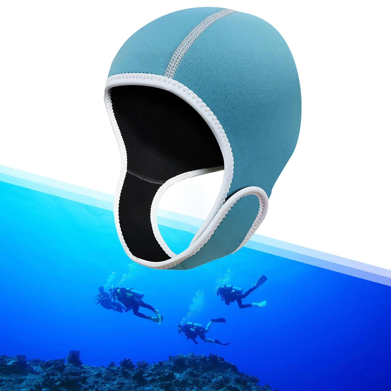 2mm Neoprene Diving Wetsuit Hood Beanie Ear Protective Keep Warm Diving Hood Cap for Women Men Swimming Underwater Canoe Rafting