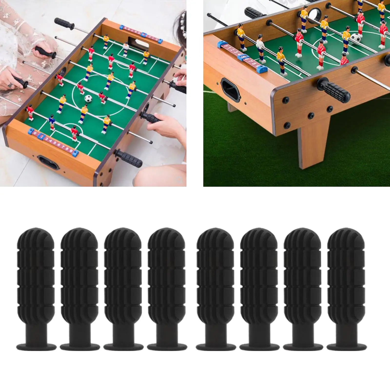 Foosball Handle Grips for Foosball Table, Table Soccer Foosball Accessories for 11/2 Inch Foosball Rods, 8 Pack