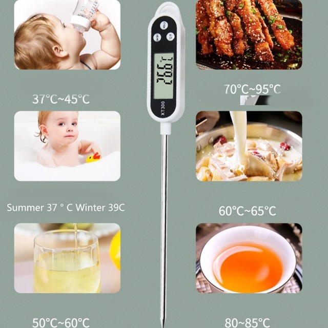 Tea-Food Thermometer Electronic Temperature Alarm Cooking Sugar Kitchen BBQ  Drop Shipping - AliExpress