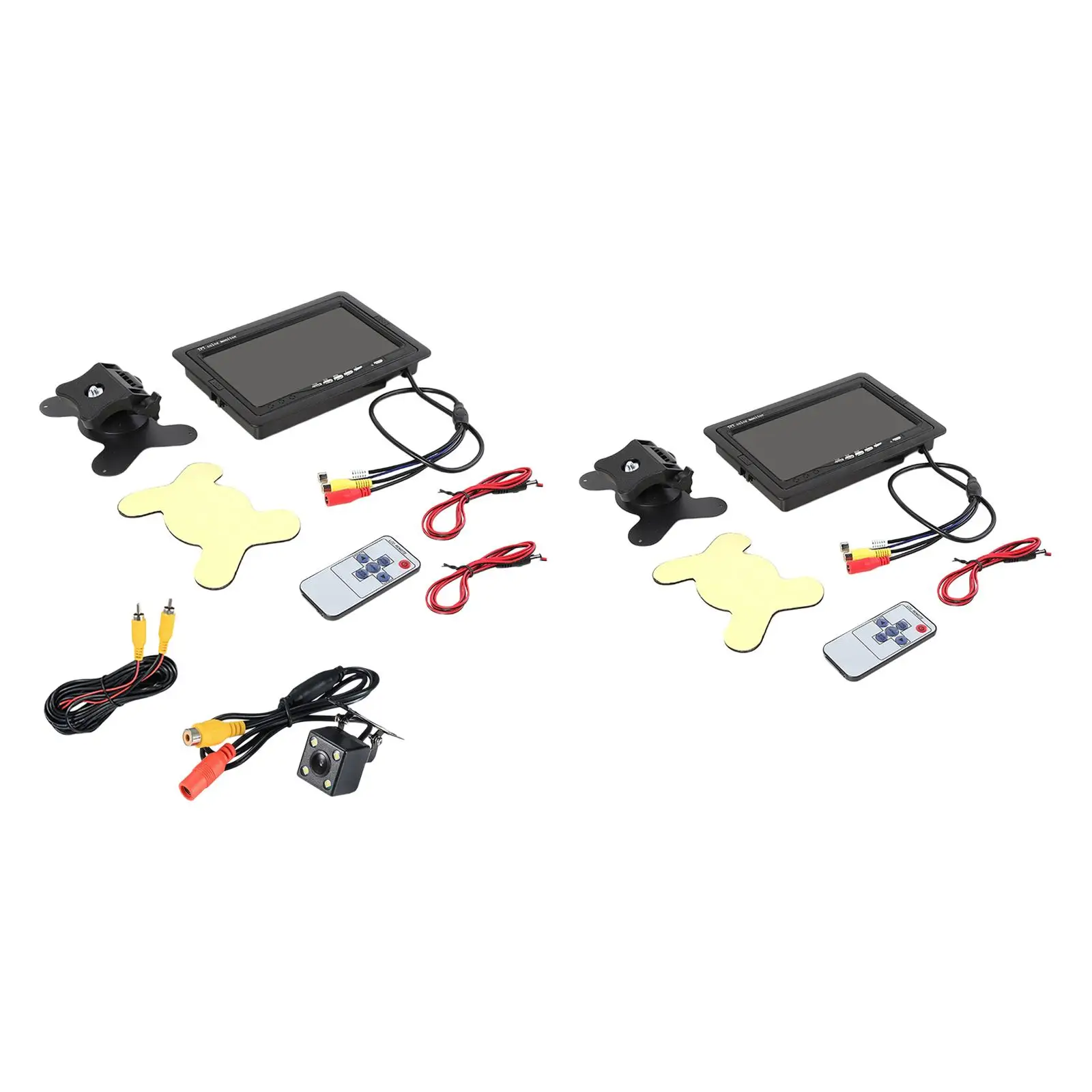 7Inches HD Car Rearview Display Monitor Set up Reverse Ntsc PaL TV DC 12V-24V Truck Portable Vehicle Parking Assist Kit