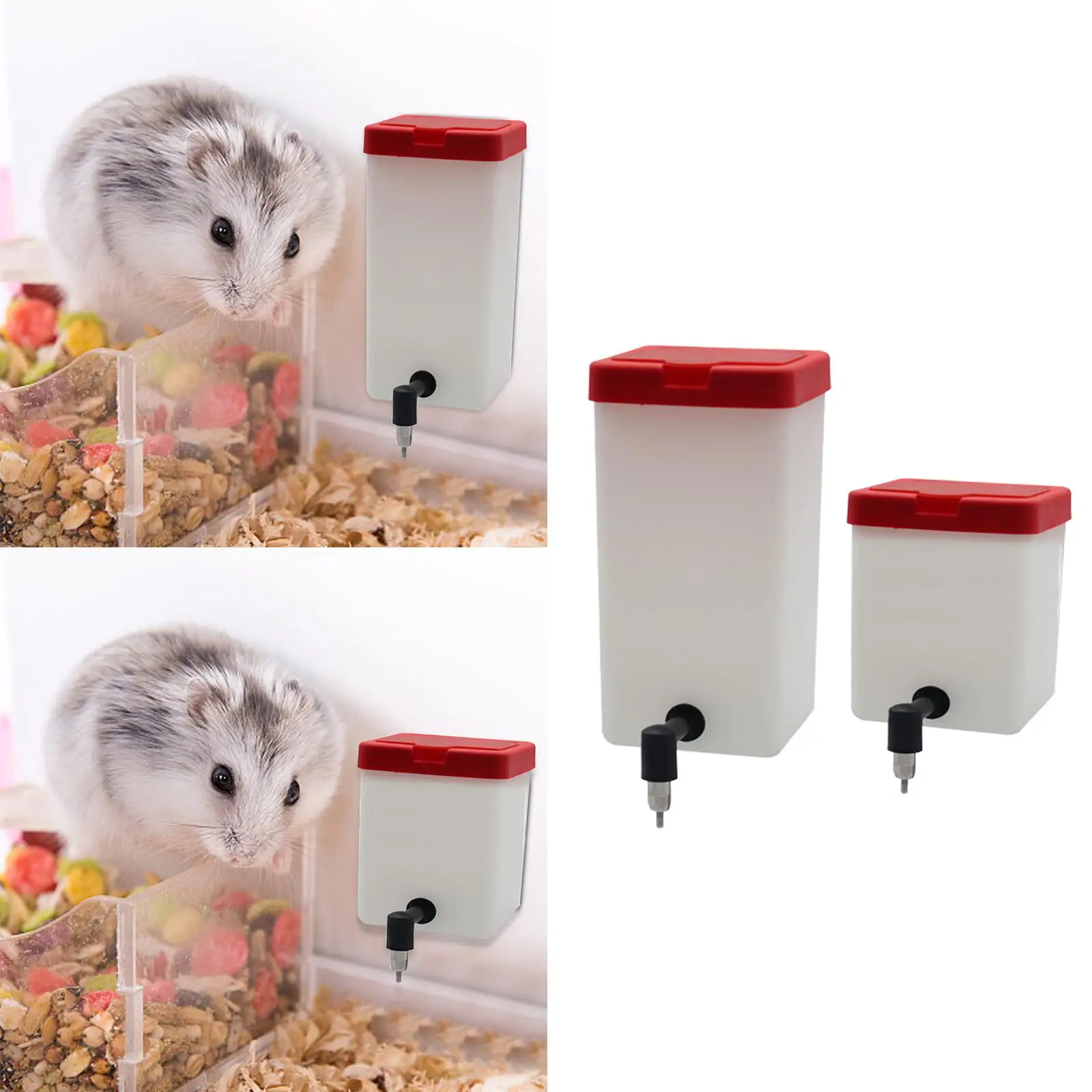 Portable Automatic Drinker Dispenser Drinking Bowl Water Feeder No Drip for Rabbit Small Animal Guinea Chicken Ferret