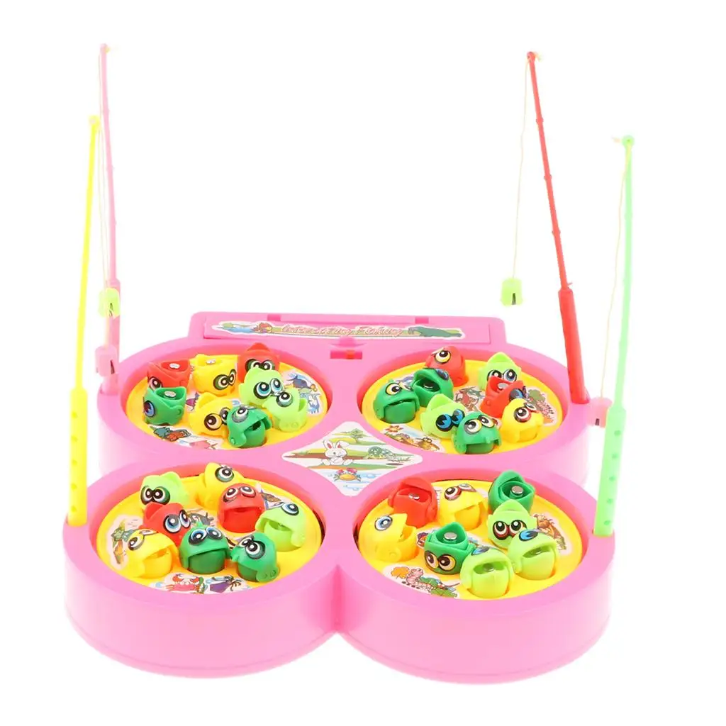 Fun  Game Set with 4 Electronic Rotating   Pools Gift for Kids