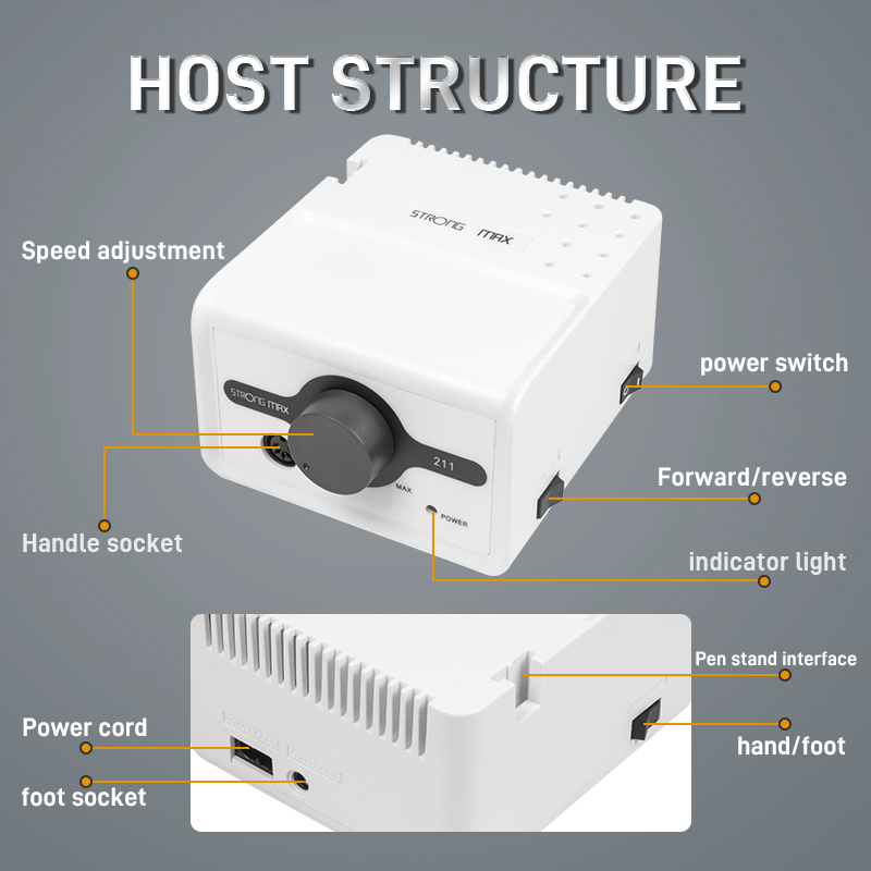 Best of 65W Strong Max 211 Electric Nail Drill 35K Strong 102LN 105L H37L1 Marathon Handle And Pedicure Machine Professional Nail Device Reviews & Tips - Image 6
