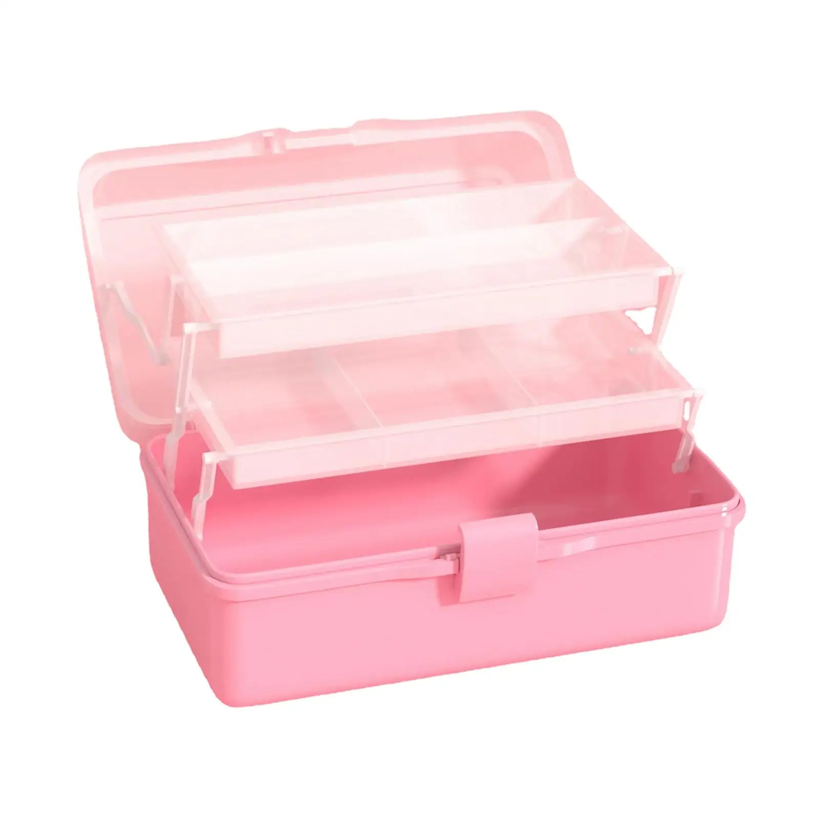 Portable Storage Box Tool Storage Box Sewing Box Organizer with Handle Folding for Cosmetic