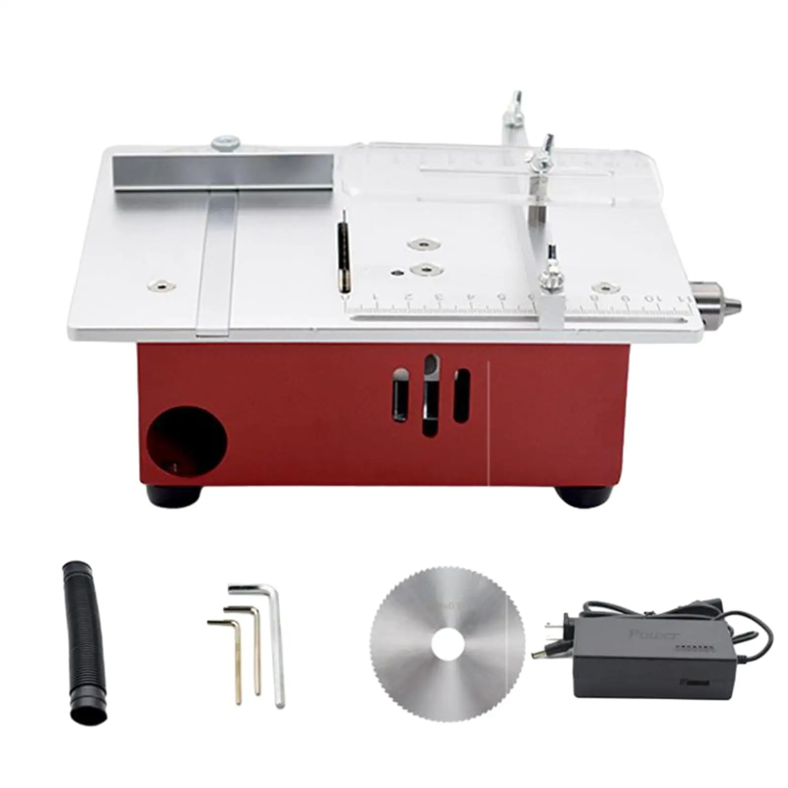 Mini Table Saw Precision Table Saw Woodworking Bench Saw for Plastic Wood Aluminum Copper Acrylic Cutting Crafts Model Making